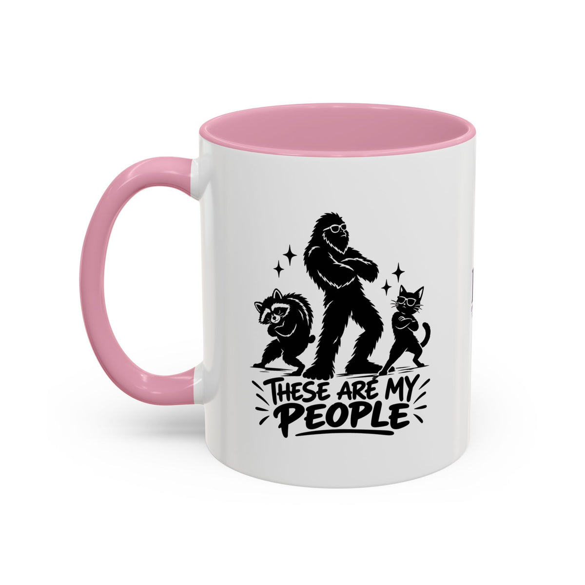 These Are My People Bigfoot, Raccoon & Cat Accent Coffee Mug | 11oz & 15oz