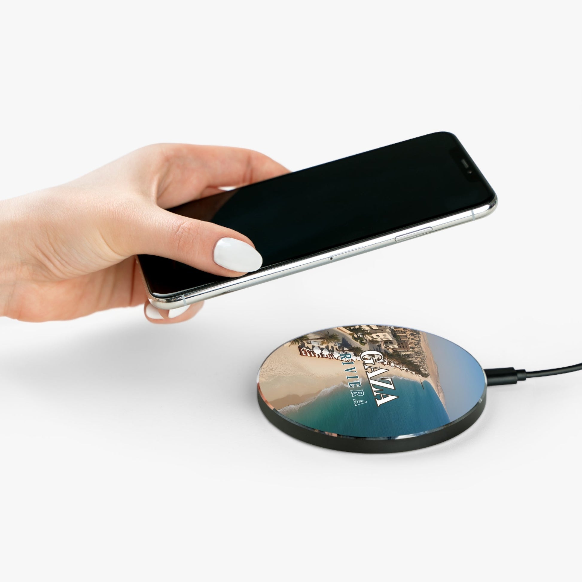 Gaza Riviera Resort Wireless Charger Printify