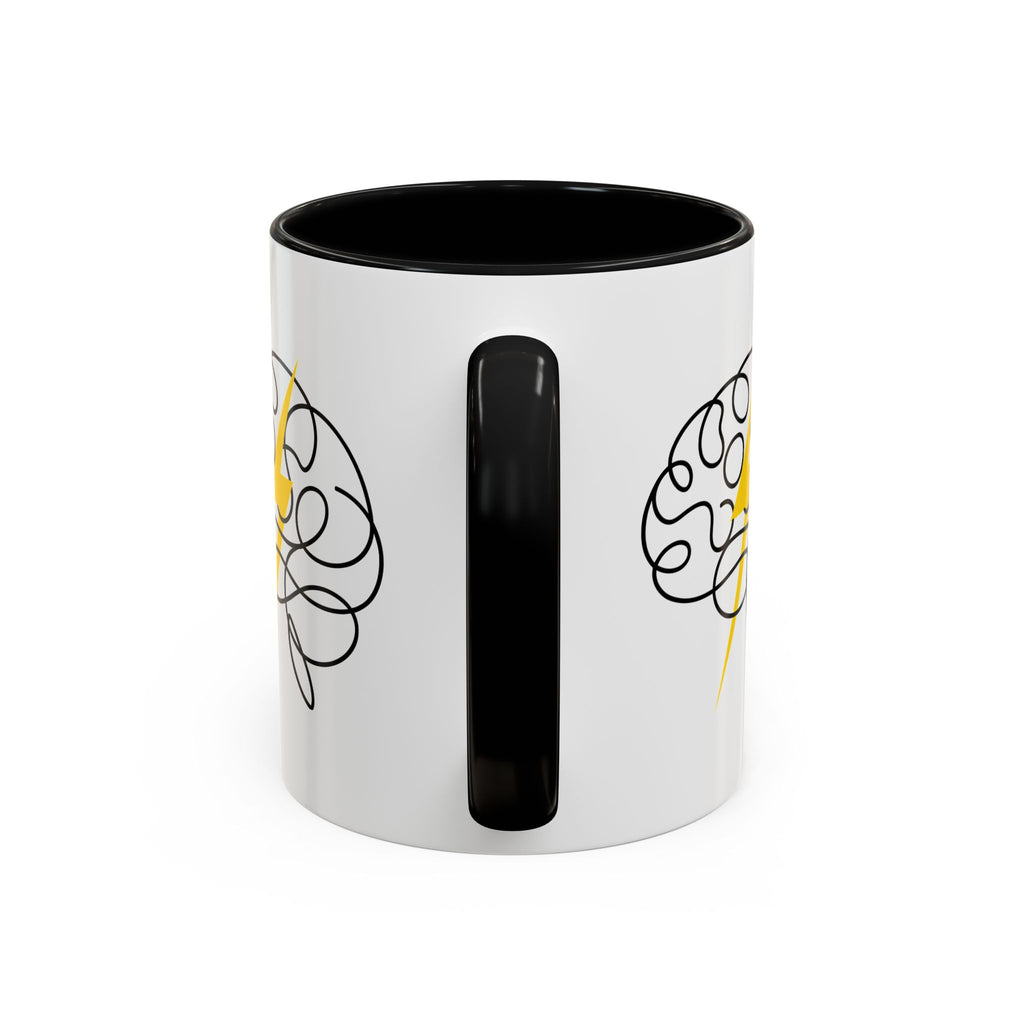 Brain Lightning Bolt Accent Coffee Mug