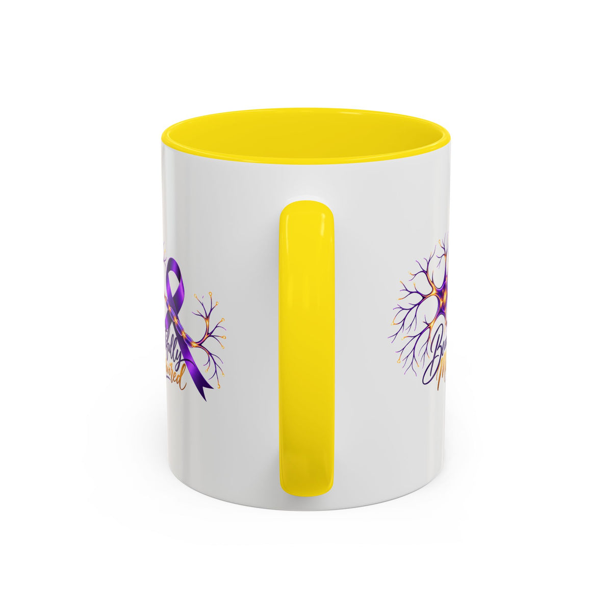 Beautifully Miswired Epilepsy Awareness Ceramic Mug | Purple Ribbon & Neuron Design (11/15oz)