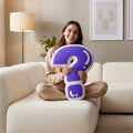 The Big Purple Question Mark Shaped Pillow – Cat Love, Epilepsy Awareness & Political Satire