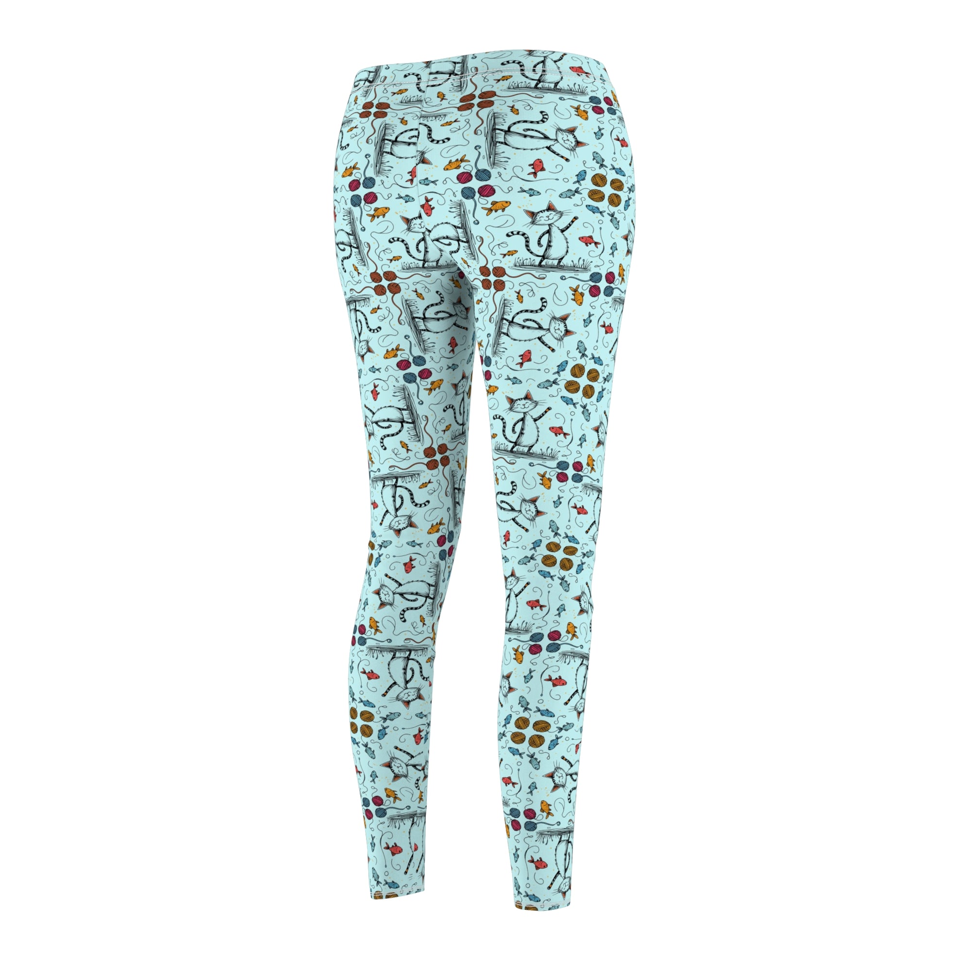 Women’s Happy Cat Pattern Casual Leggings