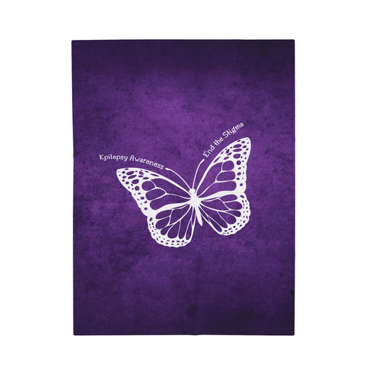 Epilepsy Awareness Velvet Blanket - End the Stigma