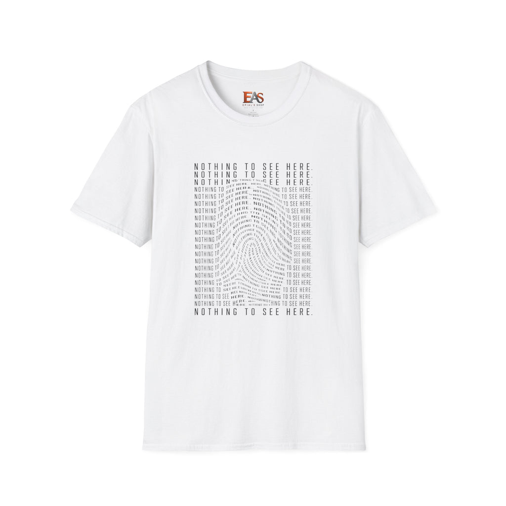 Nothing to See Here T-Shirt | Hidden Fingerprint True Crime & Internet Sleuth Tee
