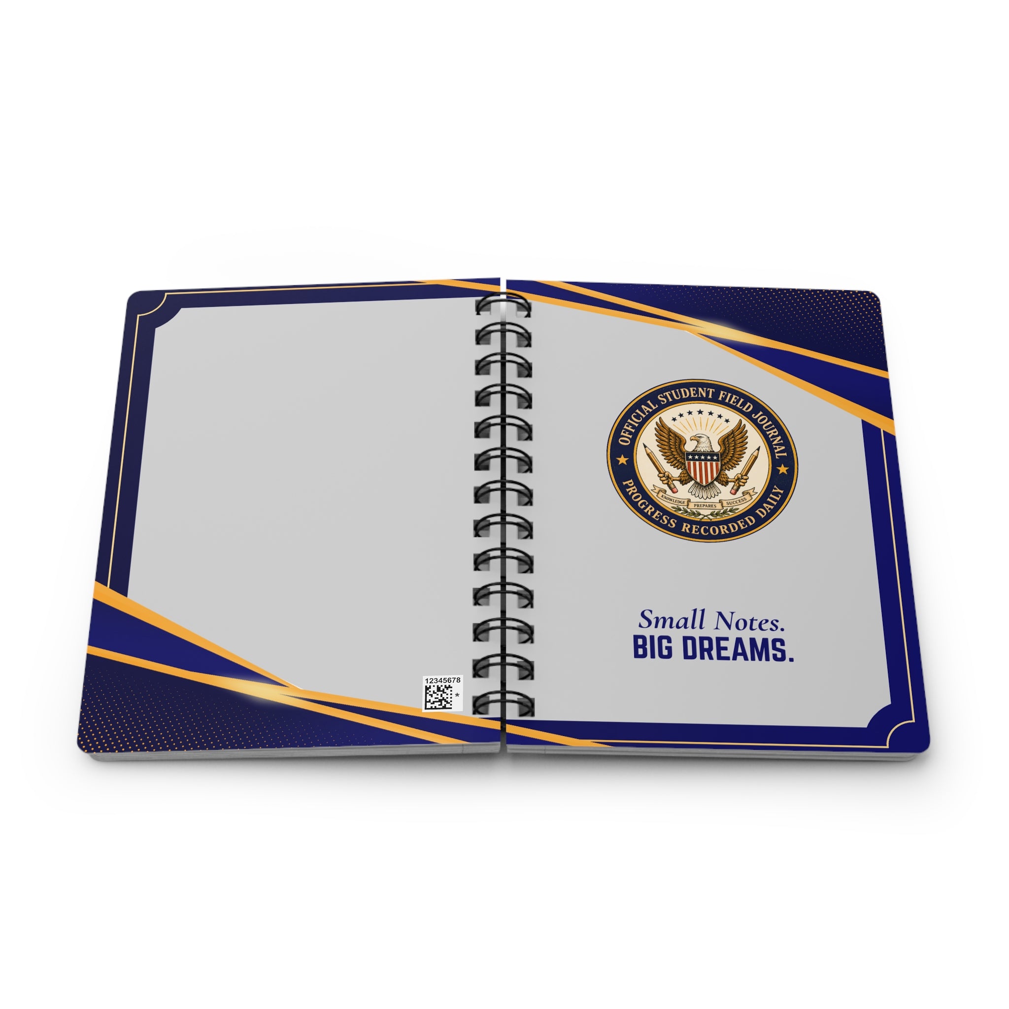 Official Student Field Journal Notebook – Small Notes, Big Dreams Spiral Journal