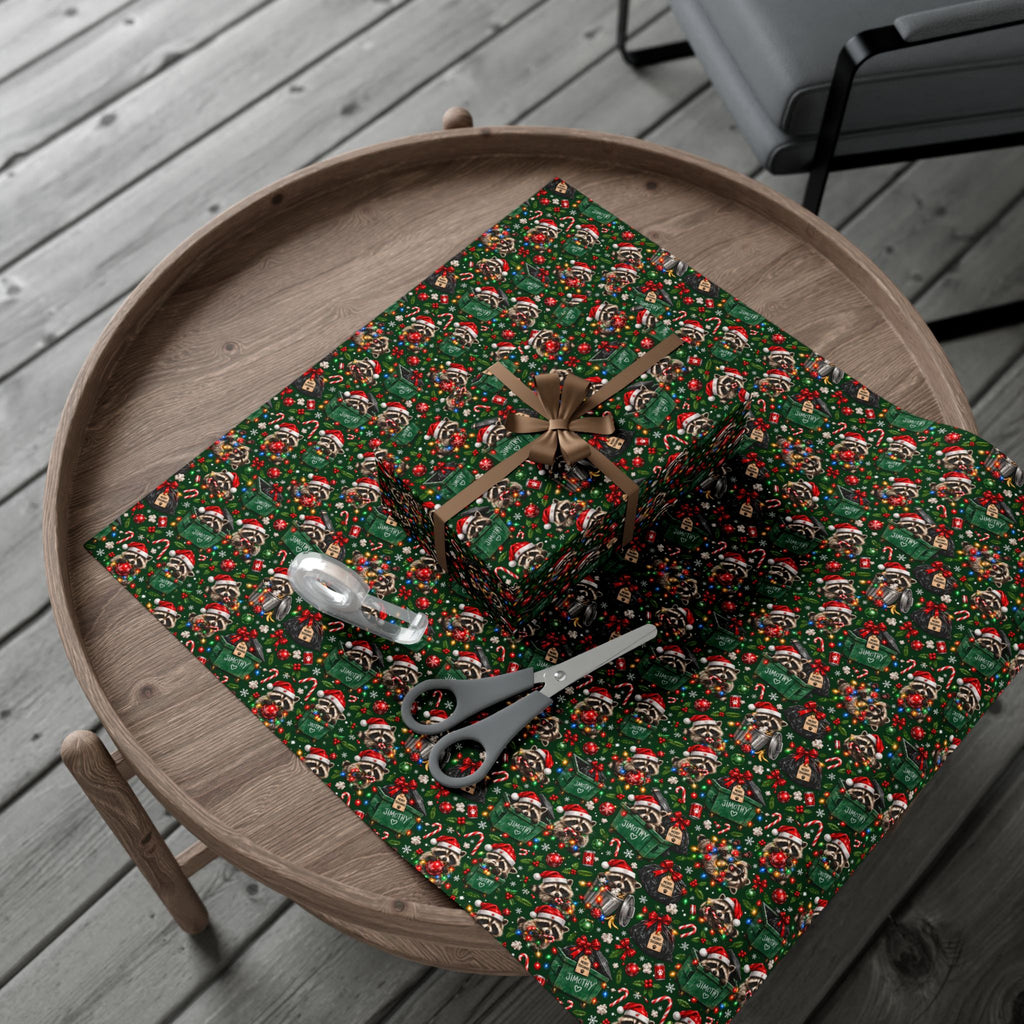 Jimothy’s Merry Trashmas Raccoon Christmas Wrapping Paper
