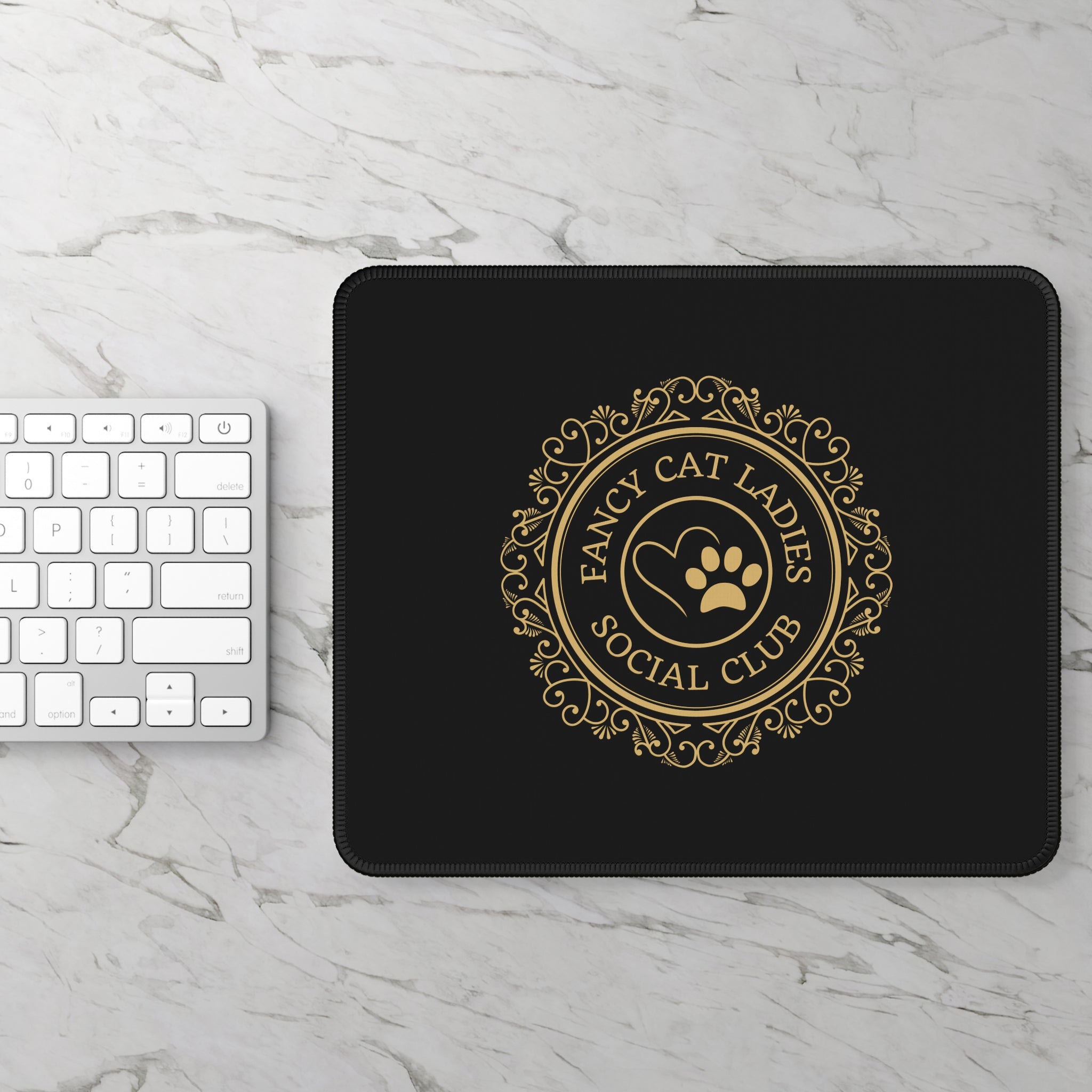 Photo depicting the ​Cat Lady Social Club Gaming Mouse Pad from EpiAl's Shop.