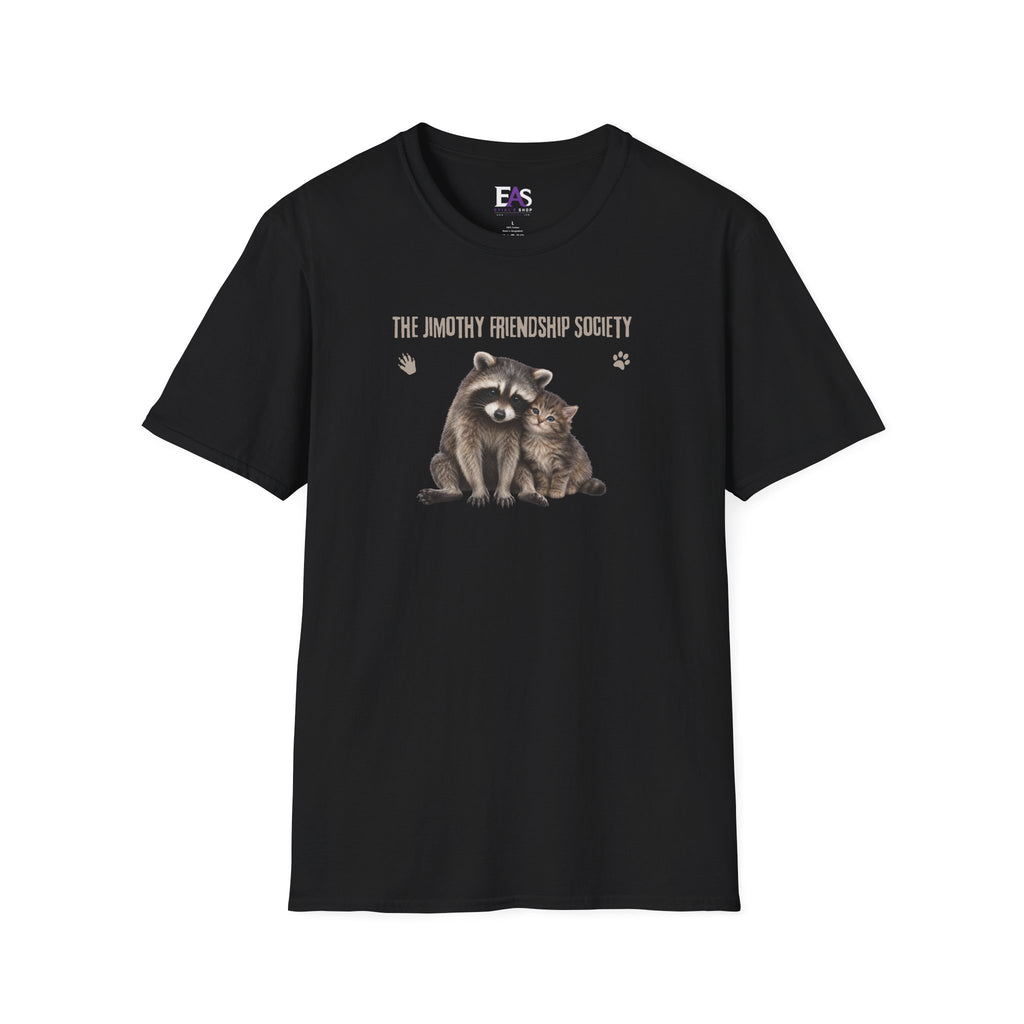 The Jimothy Friendship Society T-Shirt | Raccoon and Kitten Tee