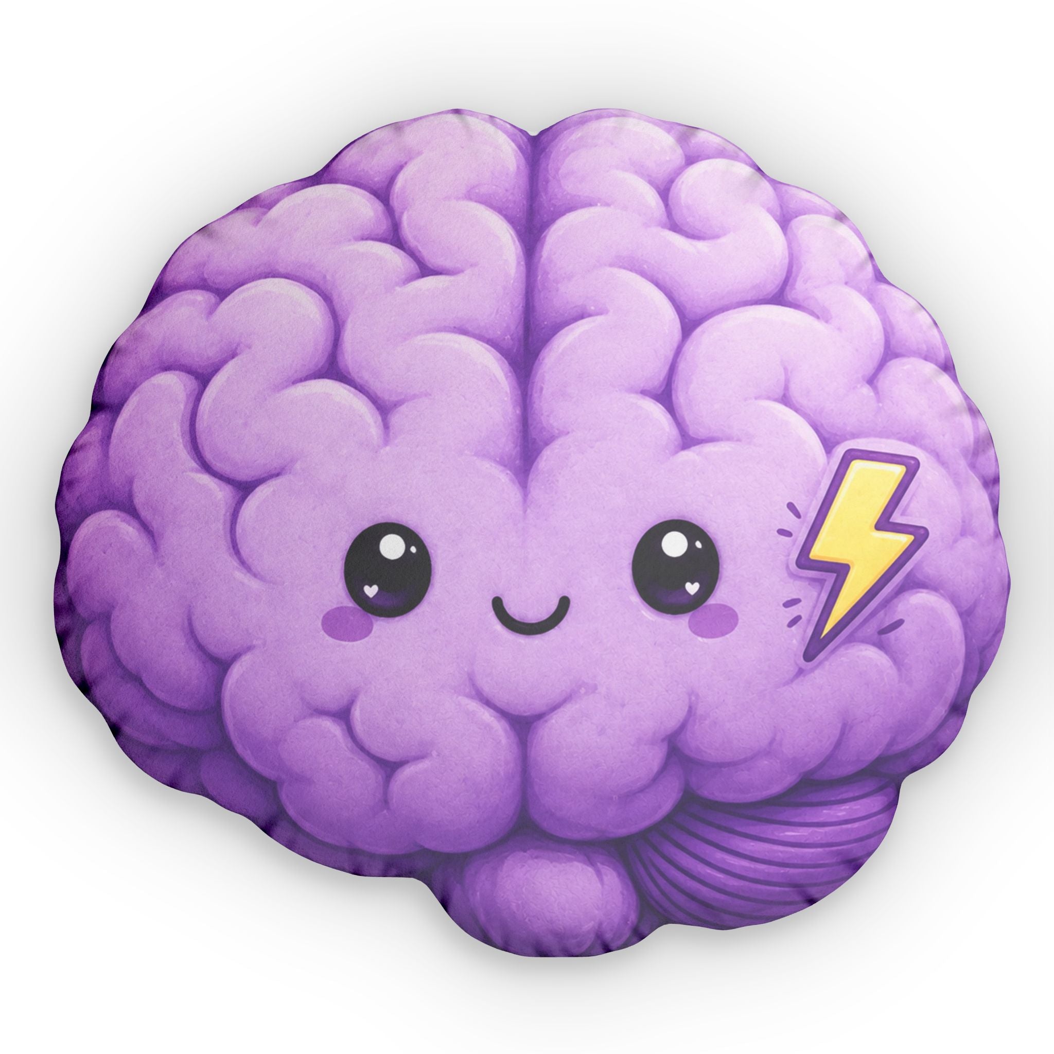 Little Spark Purple Brain Shaped Pillow | Kids Epilepsy Awareness Plush Cushion