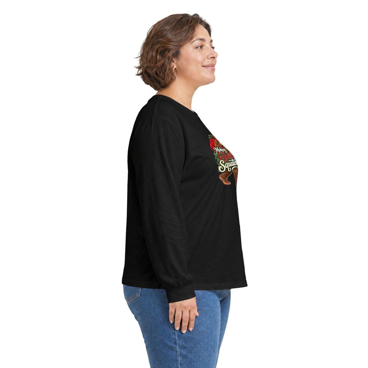 Making Spirits Squatchy Bigfoot Christmas Long Sleeve T-Shirt | Santa Sasquatch Holiday Tee