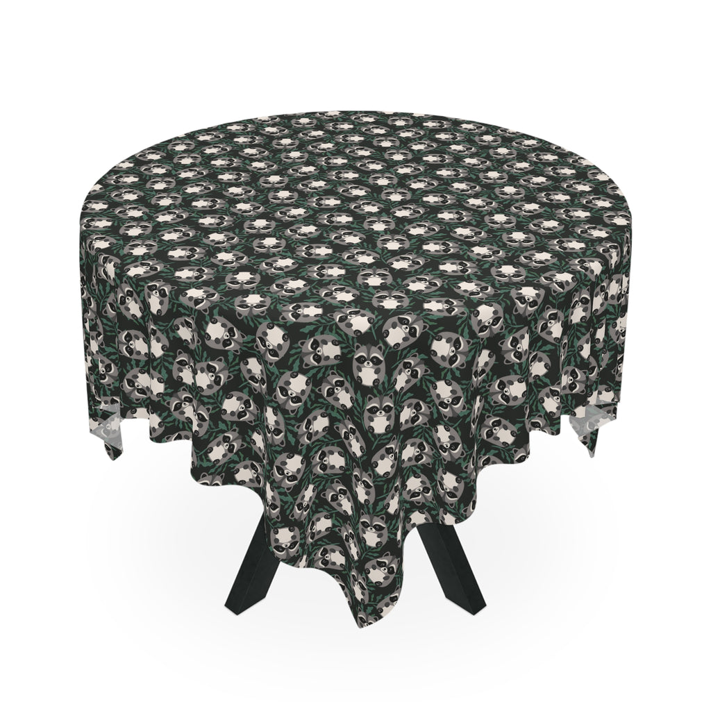 Cartoon Jimothy Woodland Raccoon Tablecloth