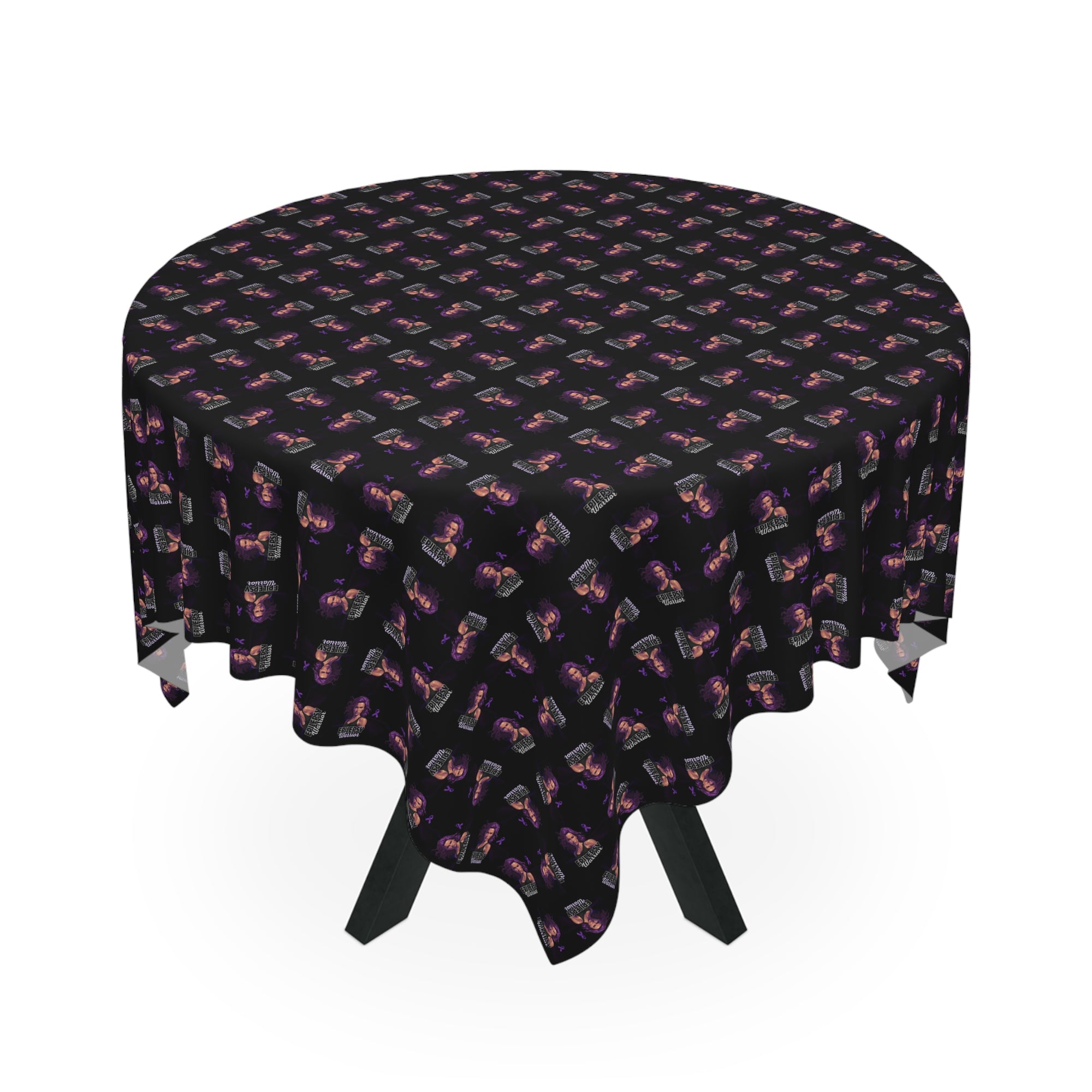 Epilepsy Warrior Woman Print Tablecloth for Dining