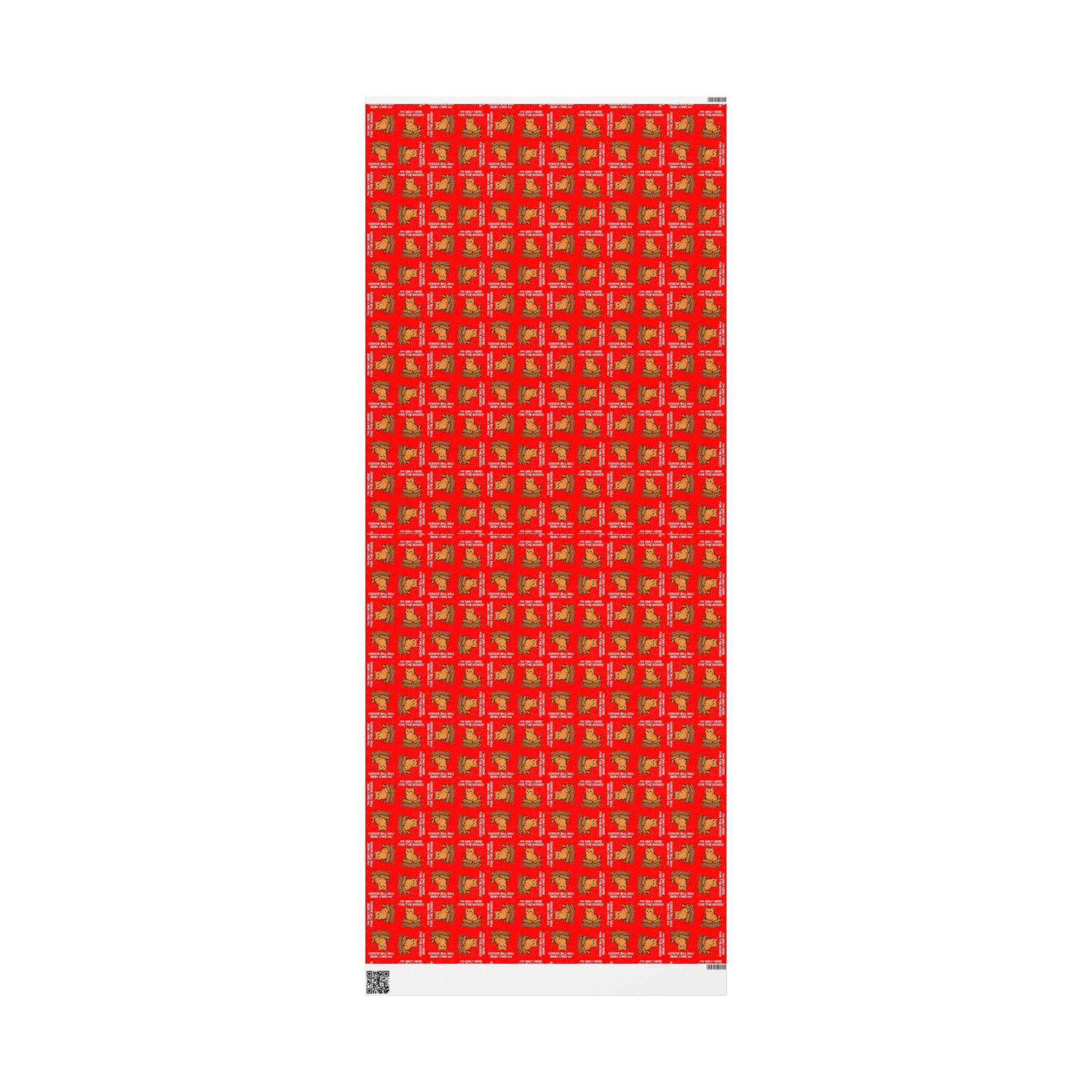 I’m Only Here for the Boxes – Funny Cat-Themed Wrapping Paper