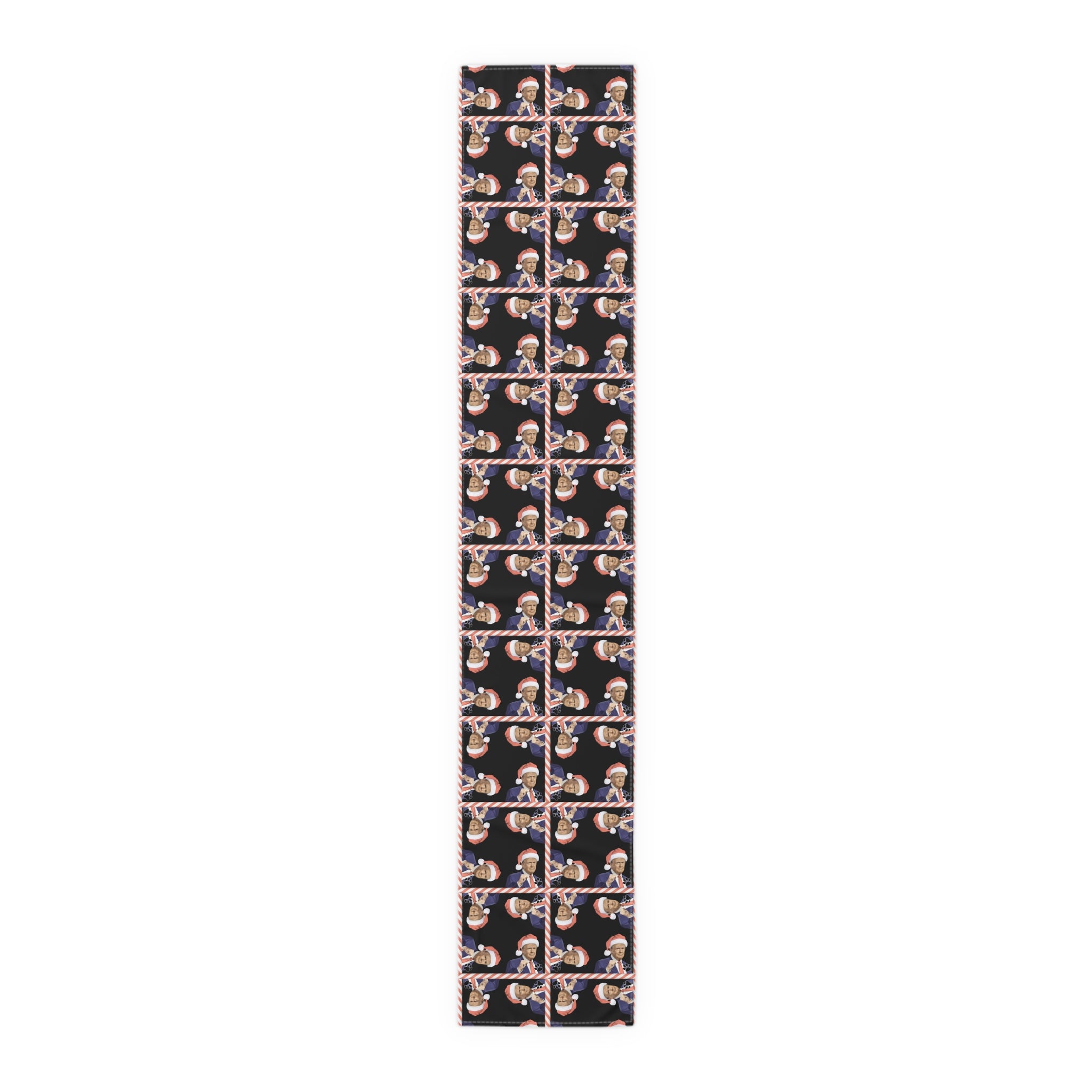 Photo depicting the ​Trump Novelty Christmas Table Runner (Cotton, Poly) from EpiAl's Shop.