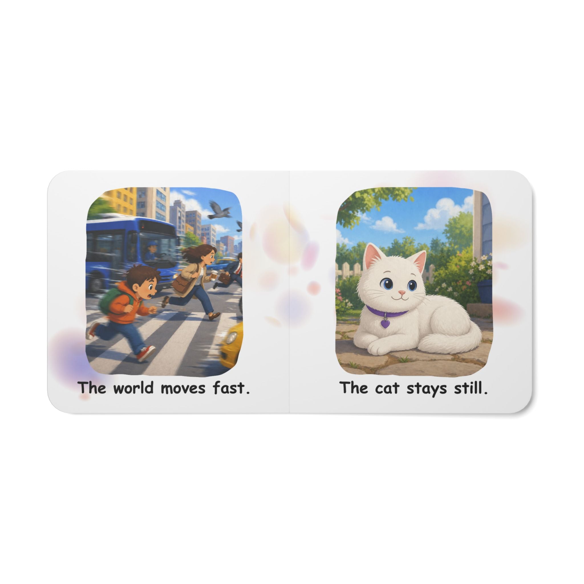 Quiet Cat. Loud World. Board Book for Kids – Calm, Cozy Bedtime Story