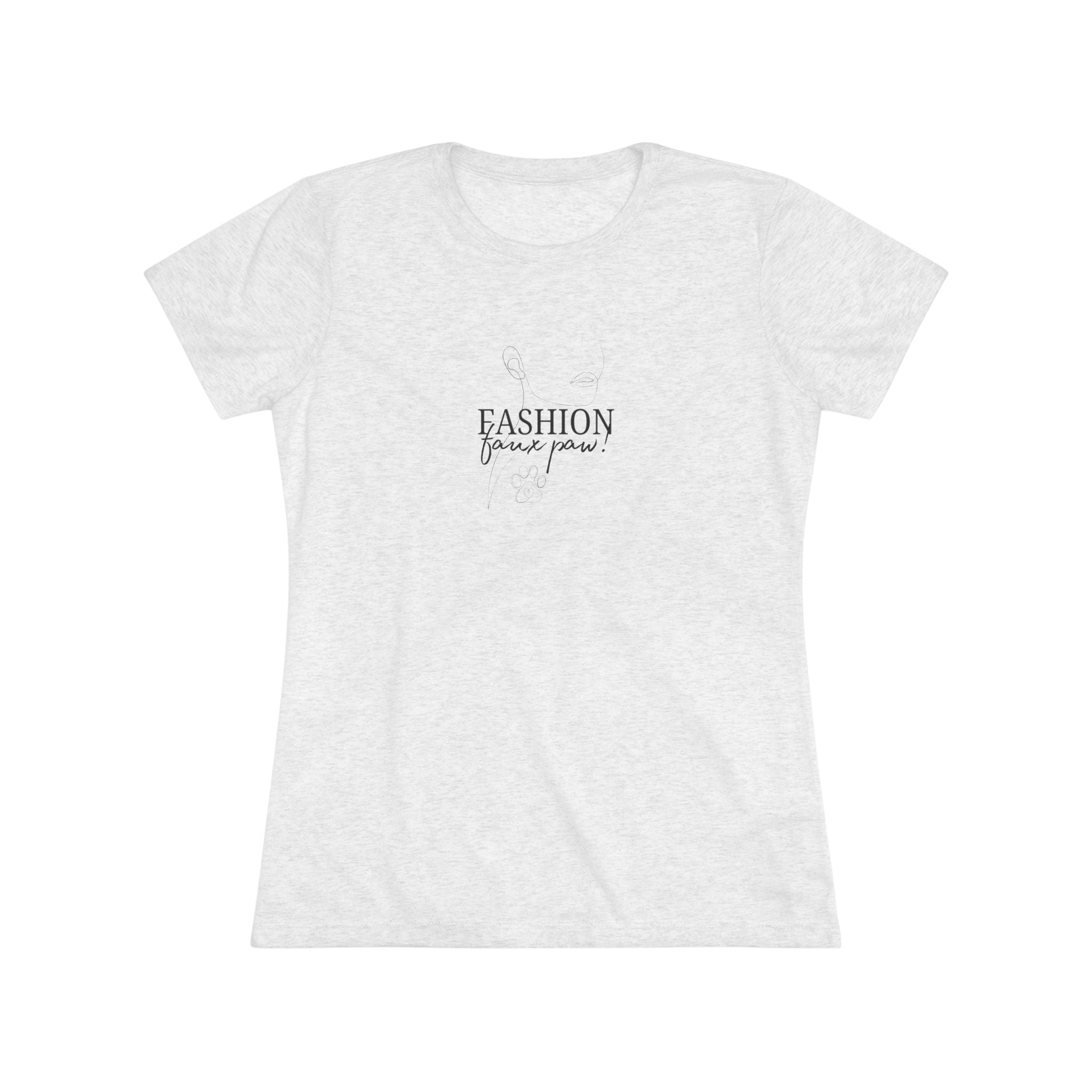 Photo depicting the ​Fashion Faux Paw Women's Triblend Tee from EpiAl's Shop.