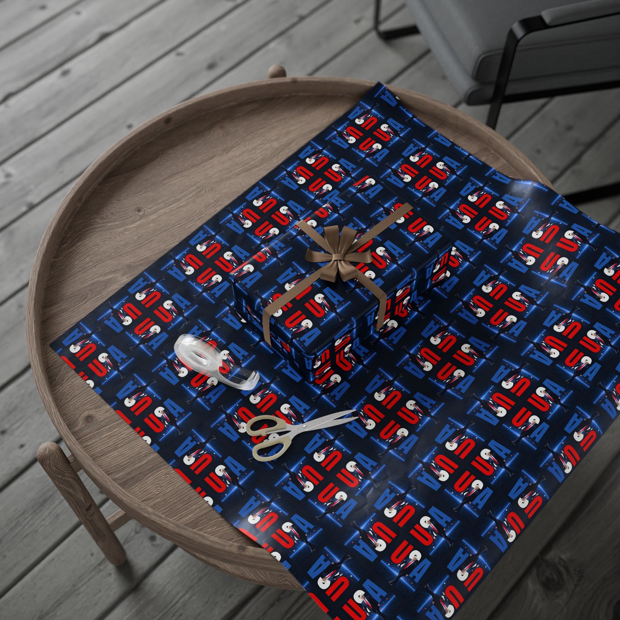 Patriotic USA Wrapping Paper for Celebrations and Holidays