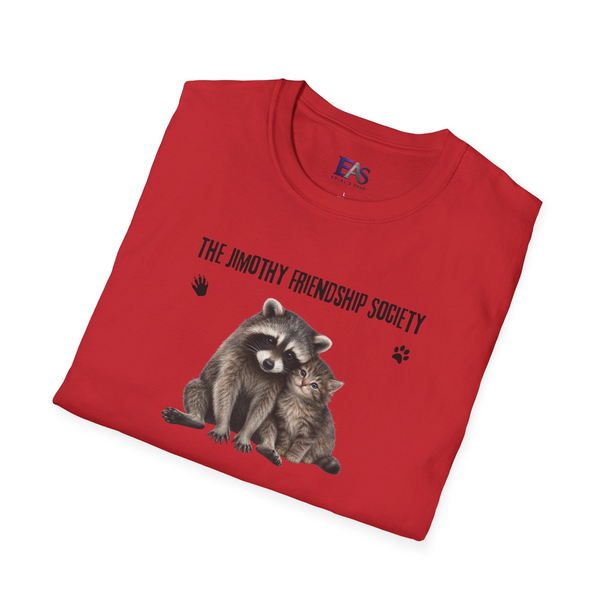 The Jimothy Friendship Society T-Shirt | Raccoon and Kitten Tee