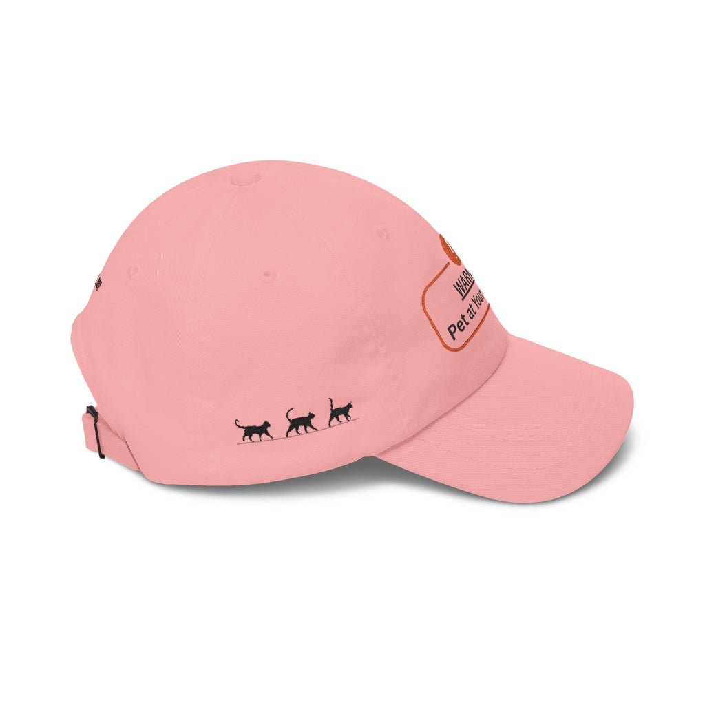 Warning: Pet at Your Own Risk Hat – Sassy Cat Embroidered Dad Cap