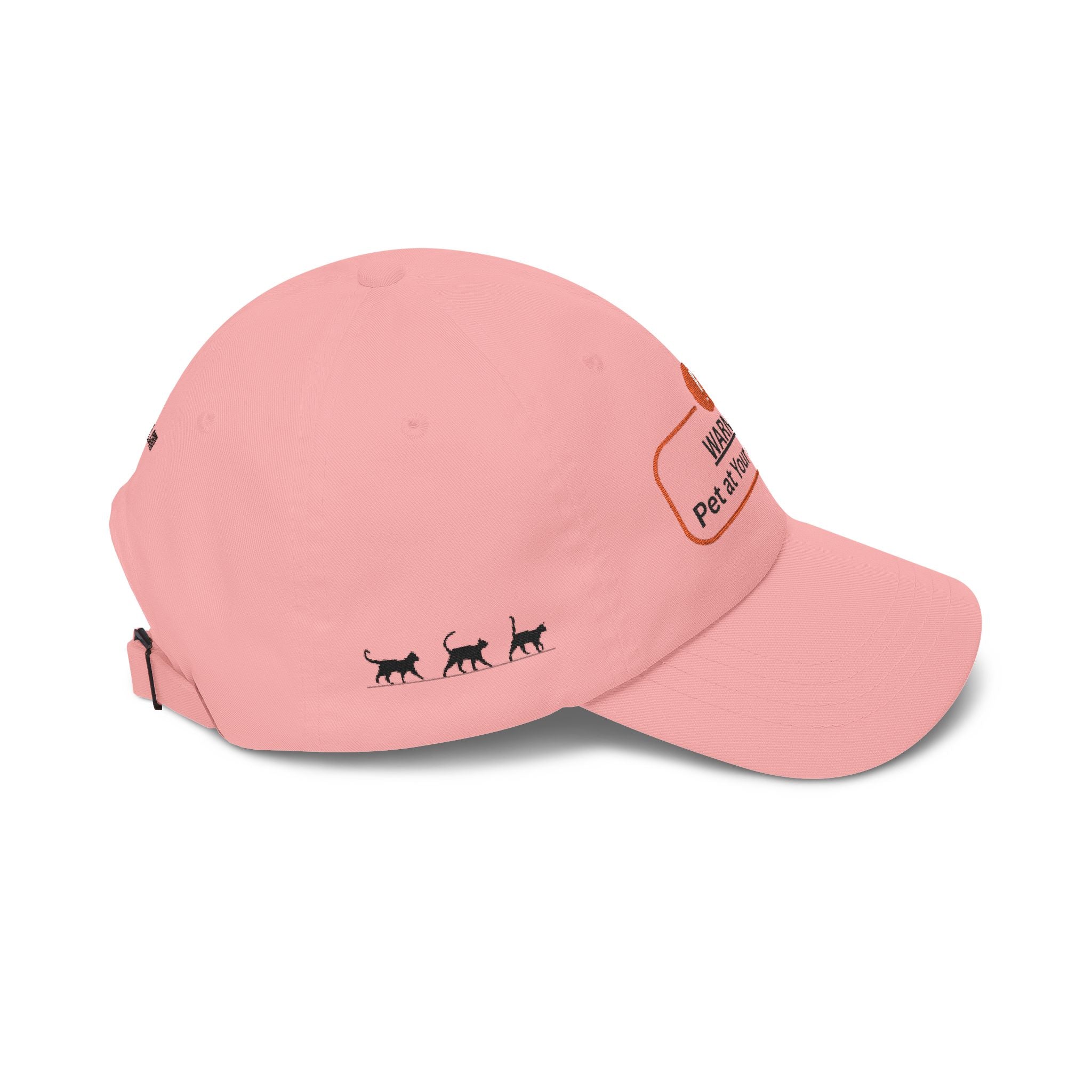 Warning: Pet at Your Own Risk Hat – Sassy Cat Embroidered Dad Cap