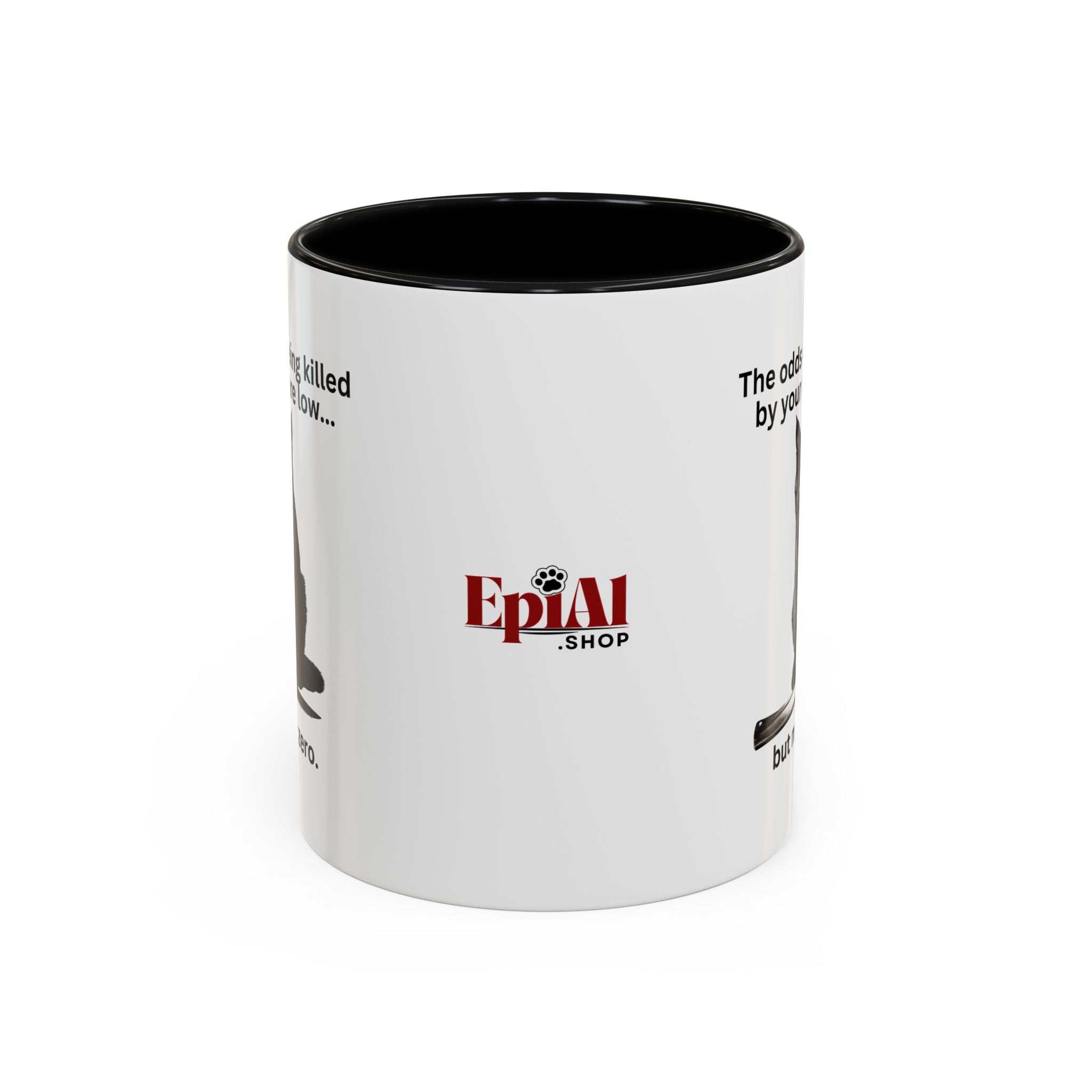 Photo depicting the ​Killer Cat Odds Accent Coffee Mug (11, 15oz) from EpiAl's Shop.