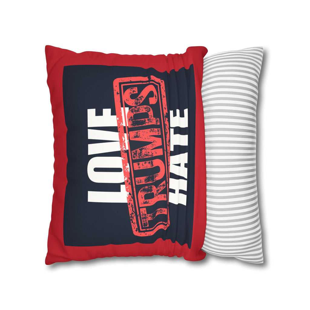 Love Trumps Hate Faux Suede Square Pillowcase - Cozy Decor for a Positive Vibe