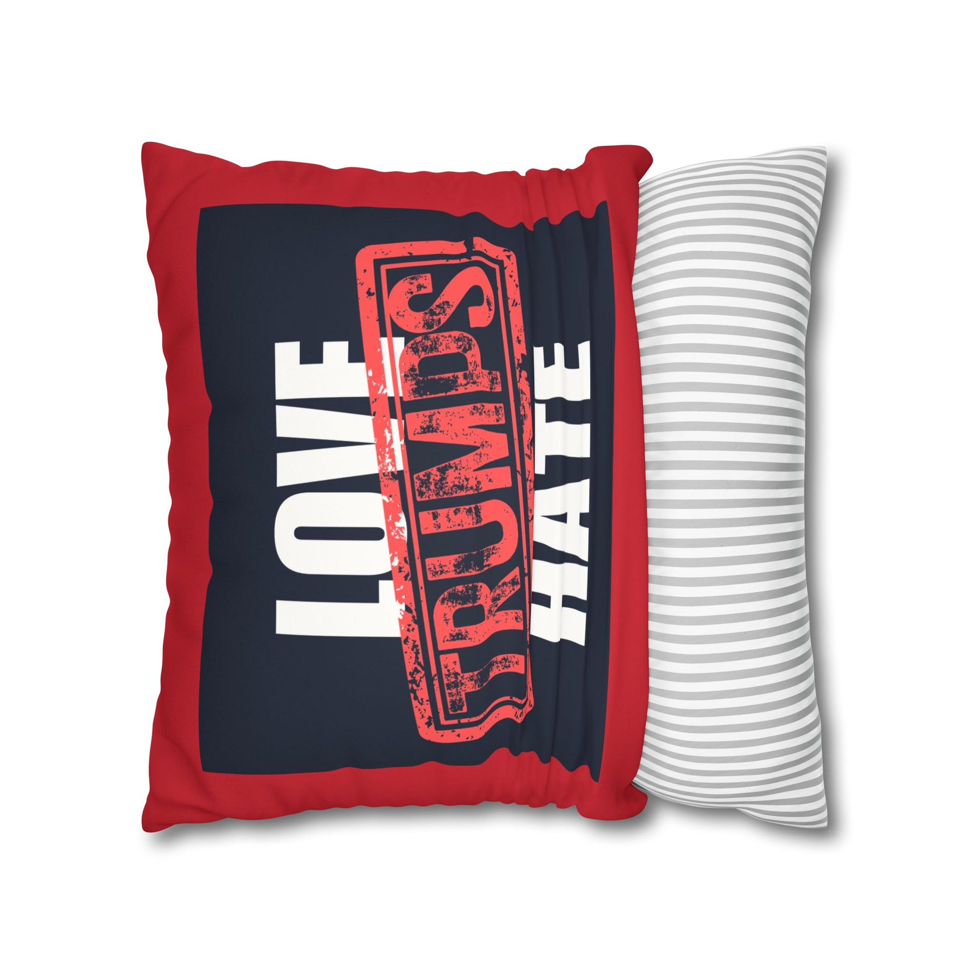 Love Trumps Hate Faux Suede Square Pillowcase - Cozy Decor for a Positive Vibe