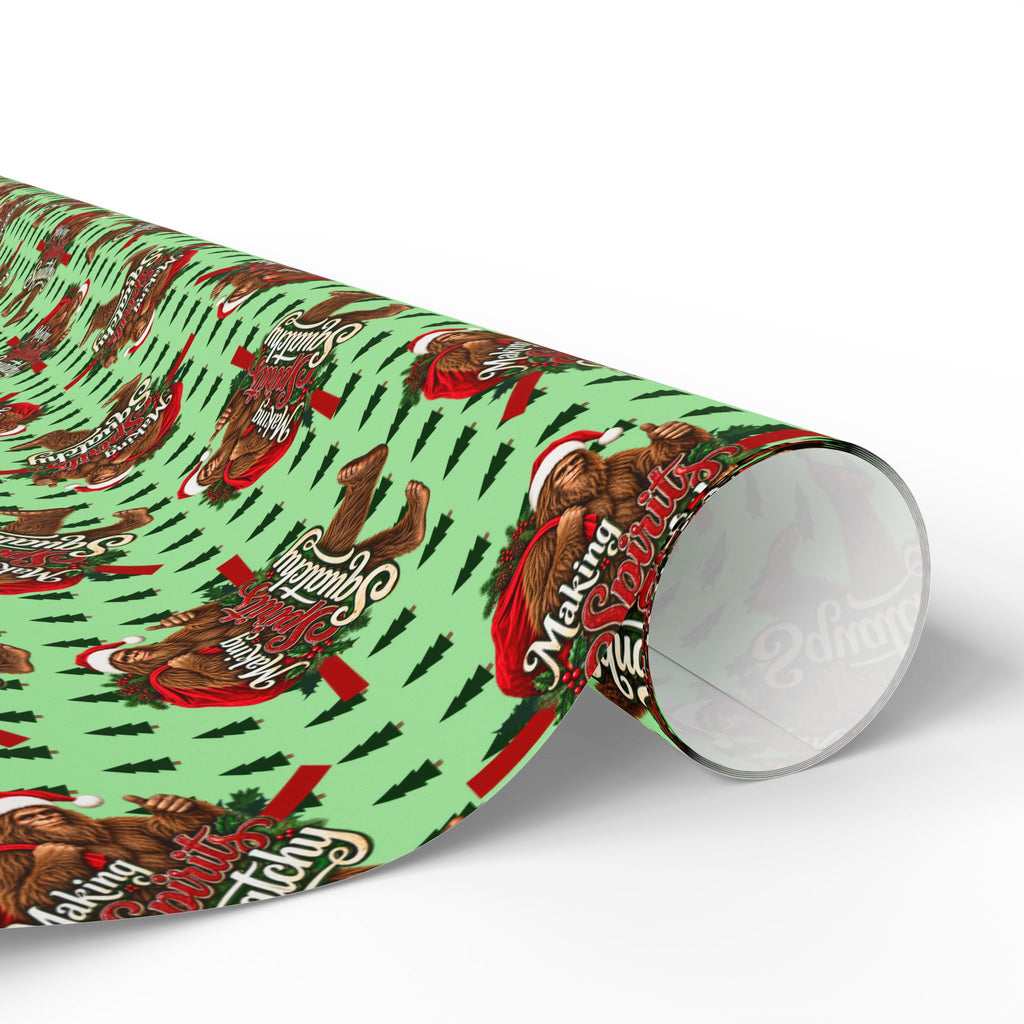 Making Spirits Squatchy Christmas Wrapping Paper | Bigfoot Holiday Gift Wrap