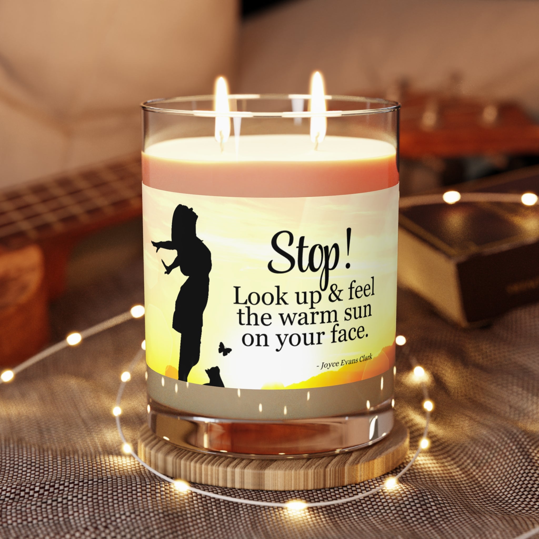 Photo depicting the ​Look Up Scented Candle - Full Glass, 11oz from EpiAl's Shop.