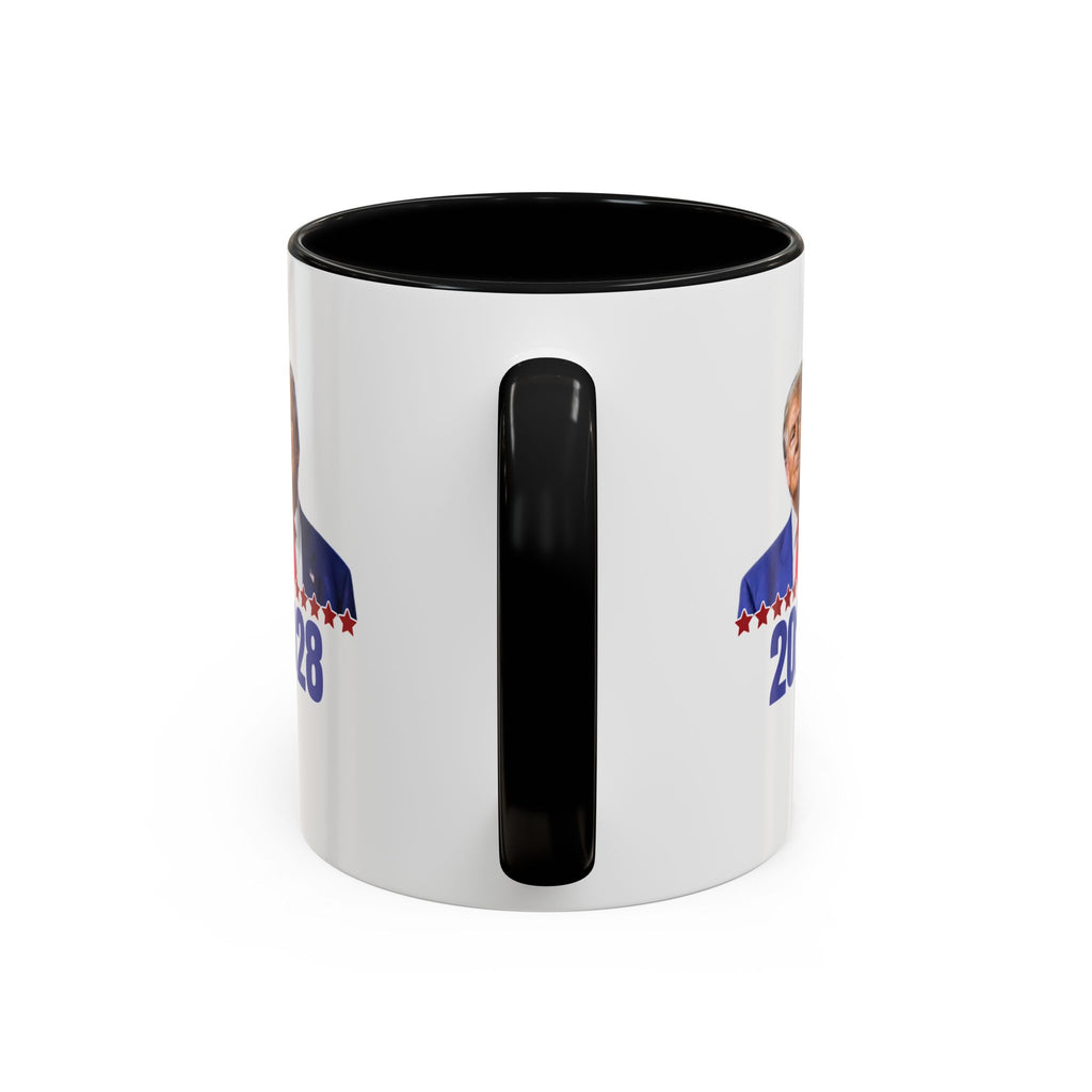Trump 2028 Accent Coffee Mug - Ceramic Mug for Political Enthusiasts