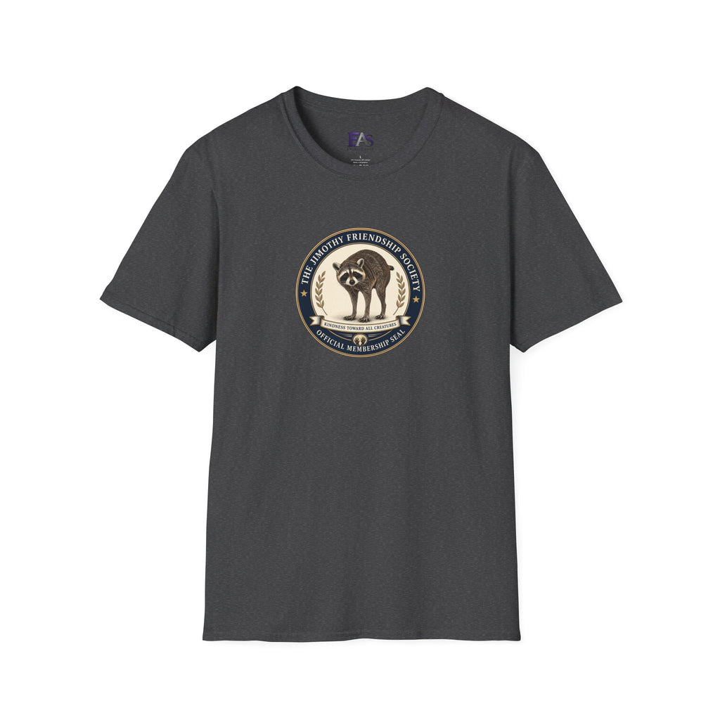The Jimothy Friendship Society T-Shirt | Raccoon Membership Seal Tee
