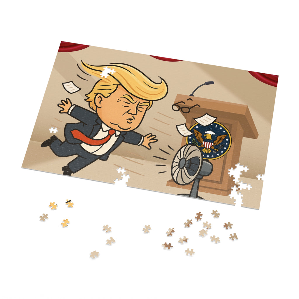 Combover Wind Tunnel Political Parody Jigsaw Puzzle