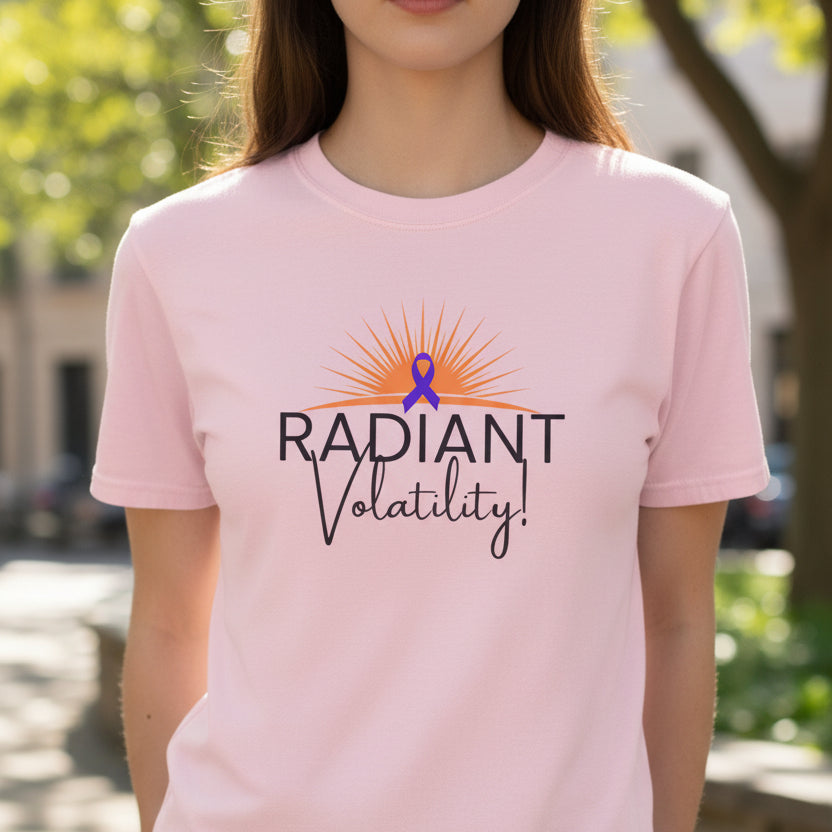 Radiant Volatility Unisex T-Shirt – Epilepsy Awareness Purple Ribbon Tee
