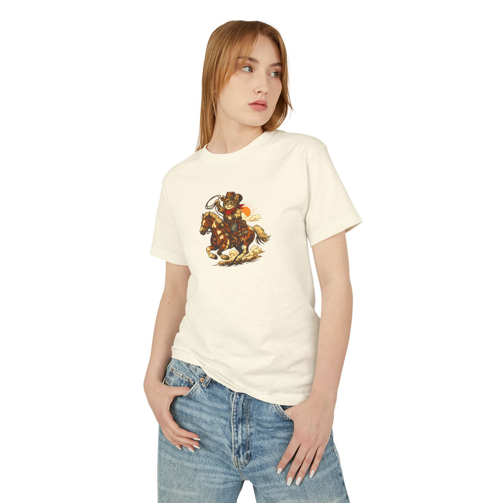 Cowboy Cat Lasso T-Shirt | Vintage Western Cat Graphic Tee