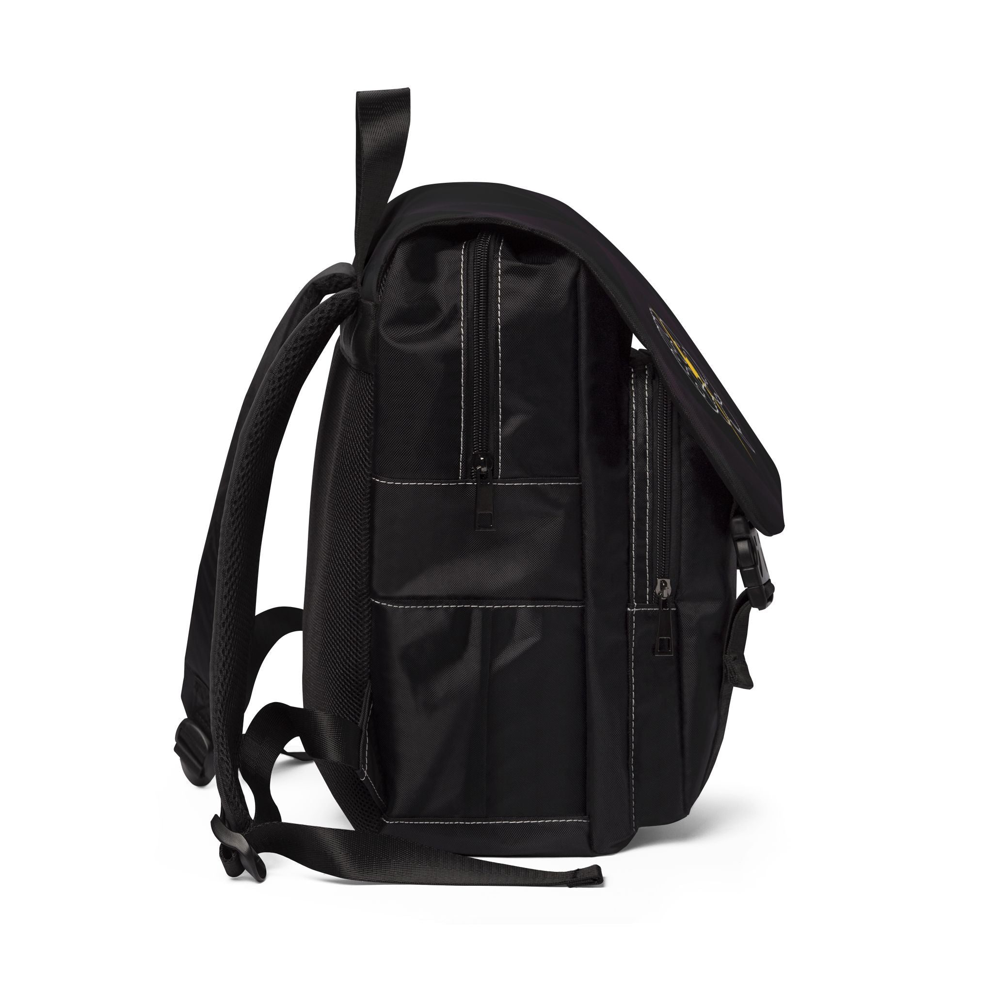 Brain Lightning Bolt Canvas Shoulder Backpack