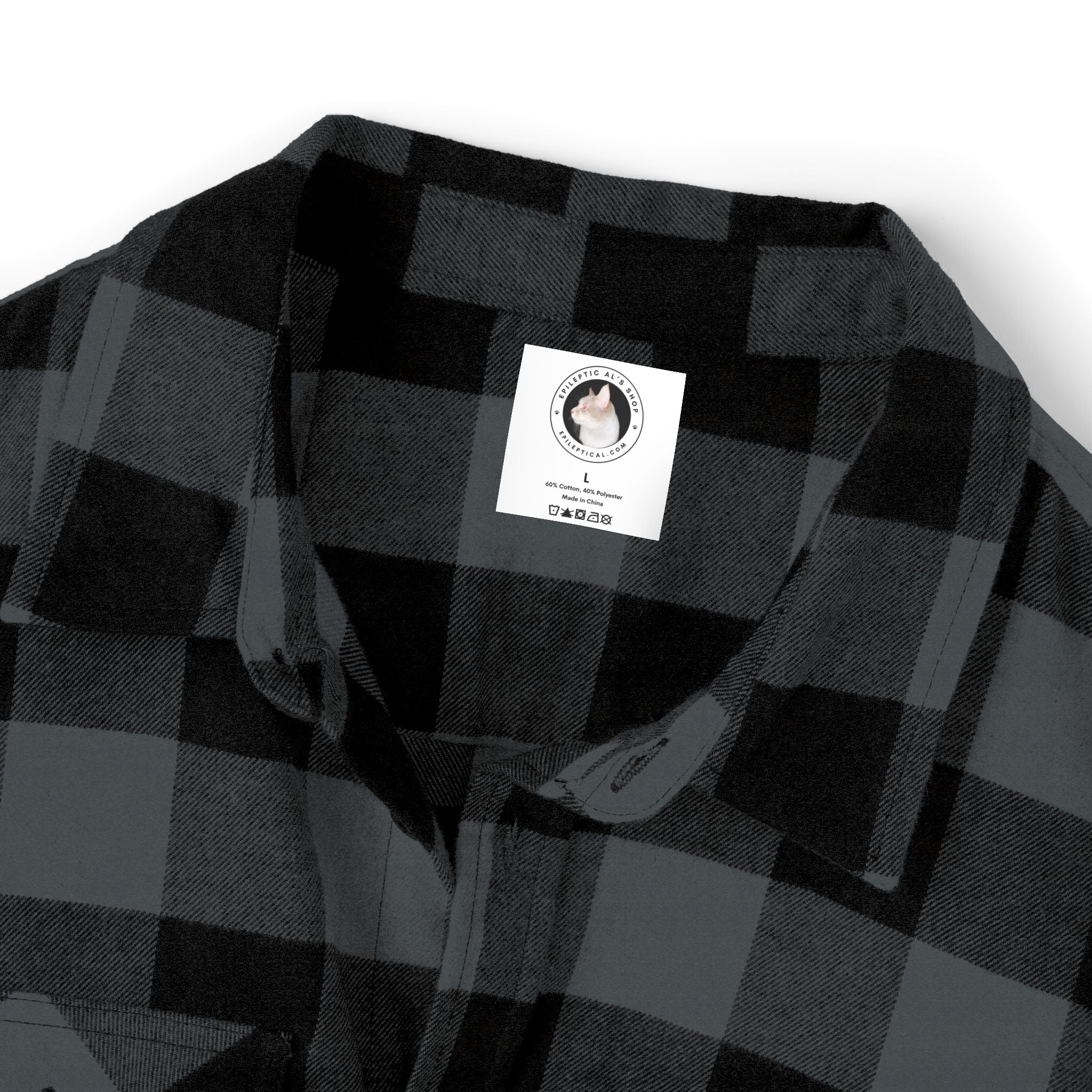 Photo depicting the ​Epilepsy Butterfly Unisex Flannel Shirt from EpiAl's Shop.