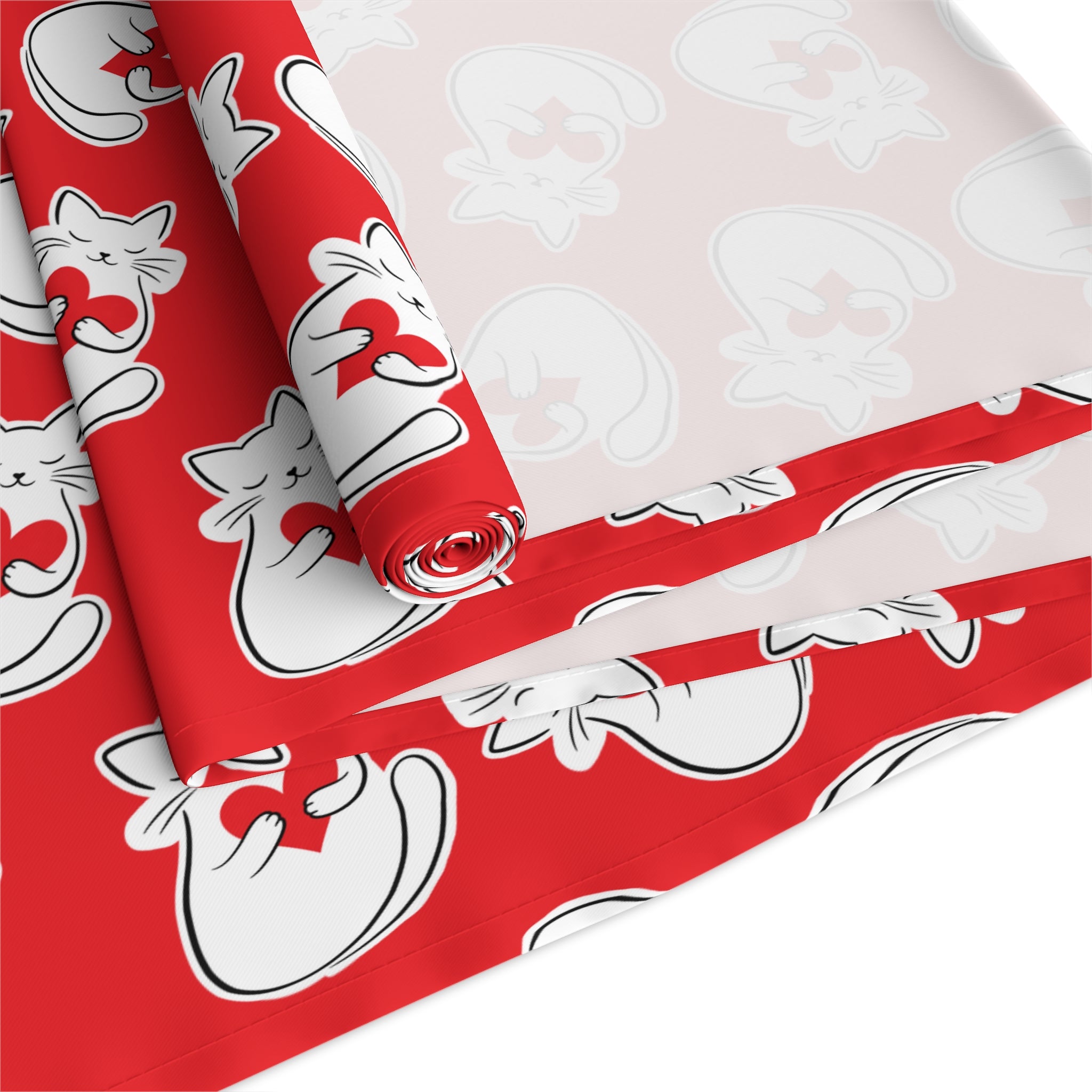 Heart Cat Table Runner – Sweet, Bold, and Slightly Extra