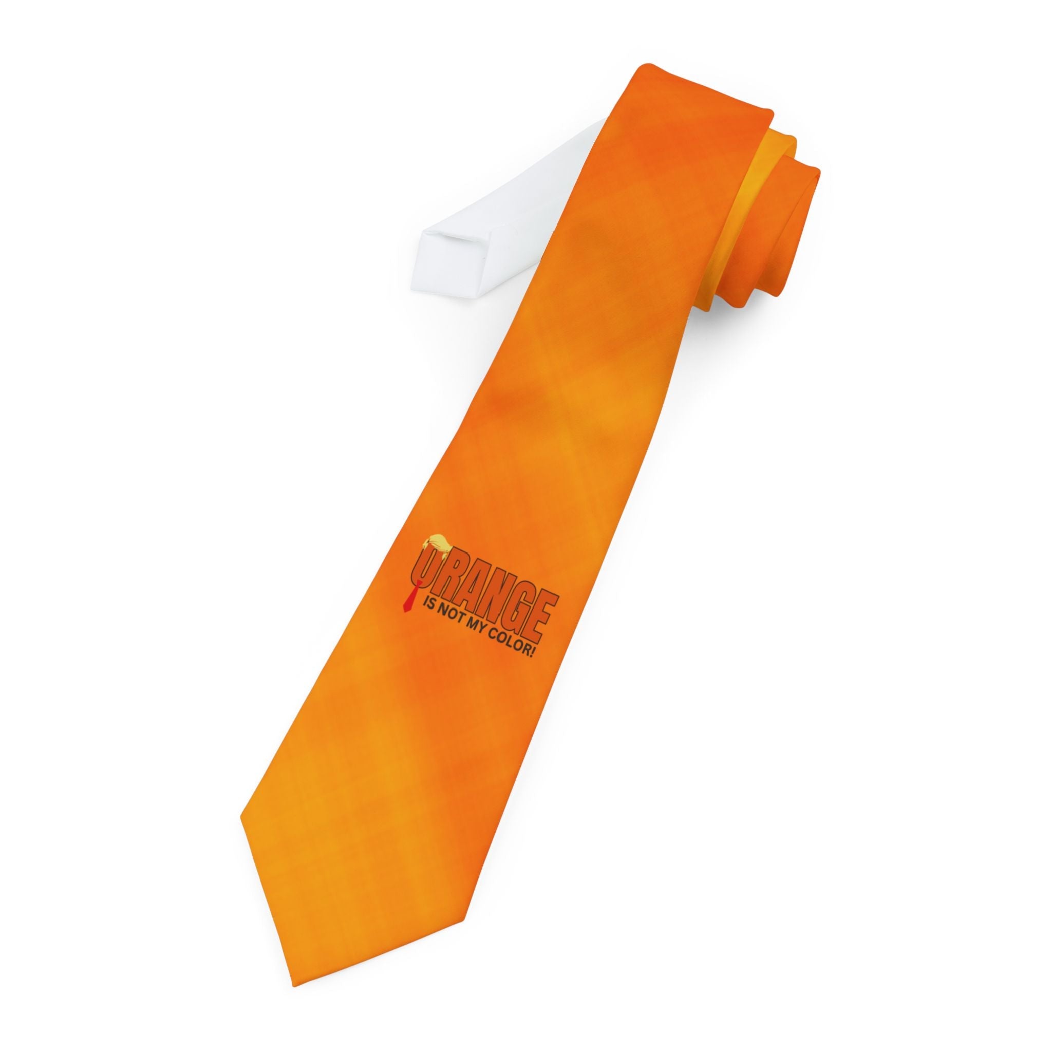 'Orange is Not My Color' Humor Tie for Men - Perfect for Parties & Events Printify