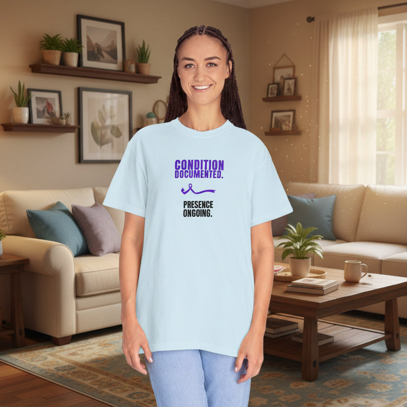 Condition Documented. Presence Ongoing. – Epilepsy Awareness T-Shirt