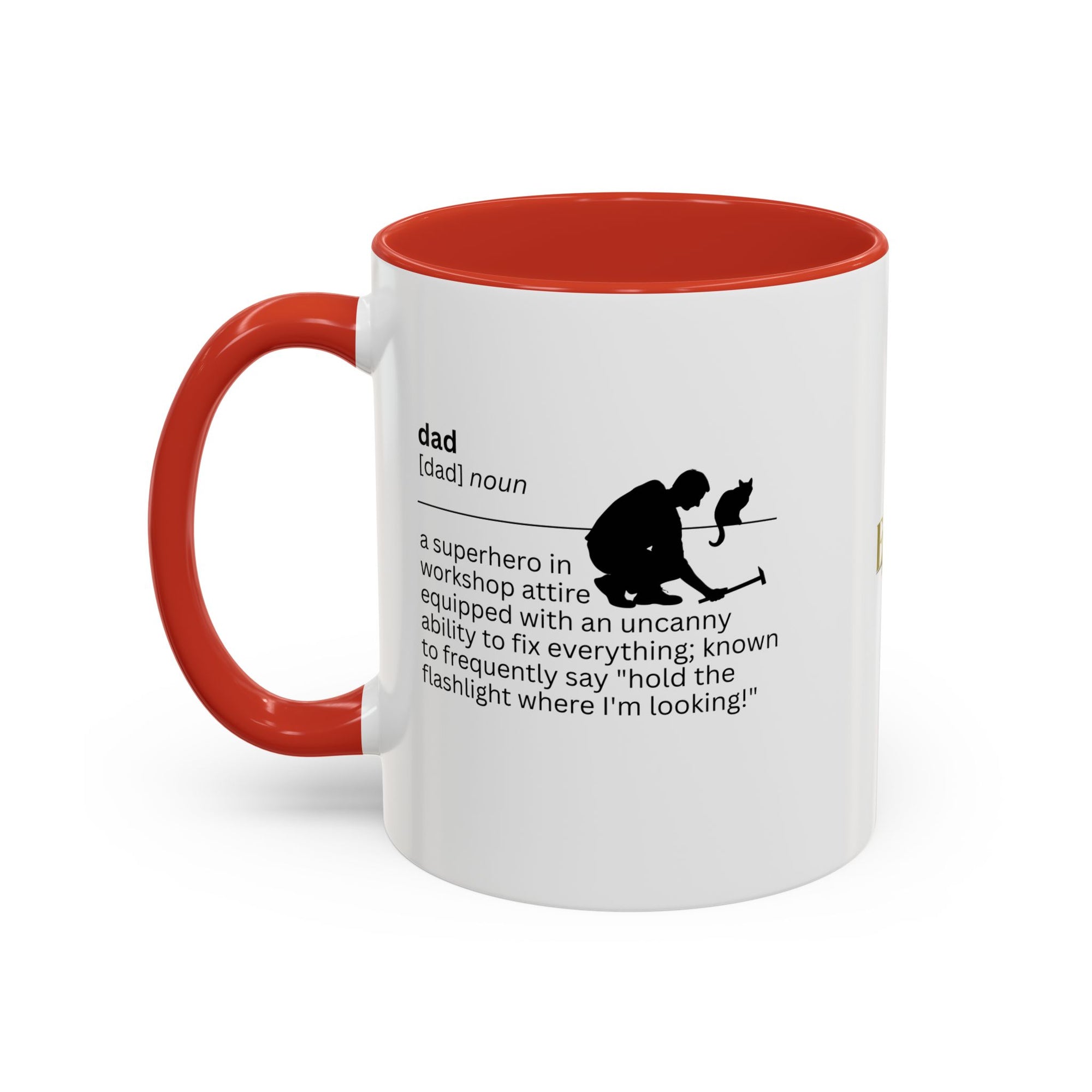 Dad Flashlight Accent Coffee Mug - Perfect Gift for Dads