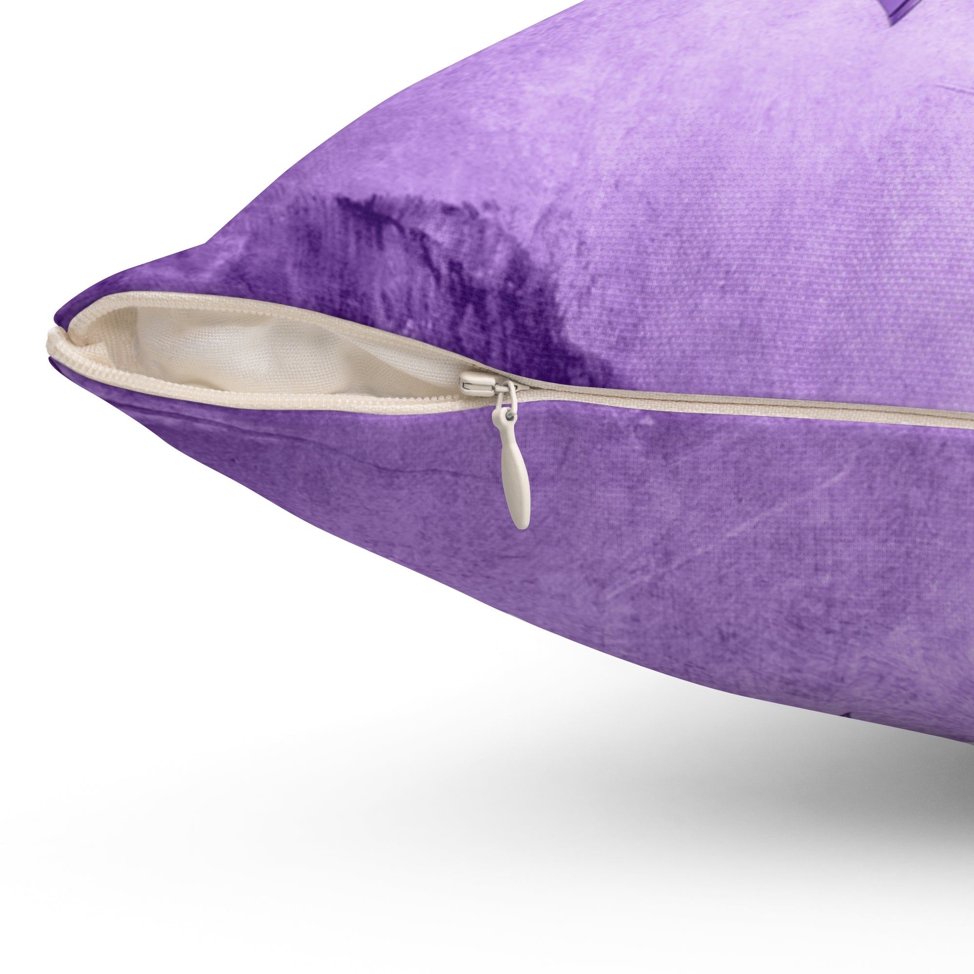 Grungy Purple Ribbon Decorative Pillow, Home Decor