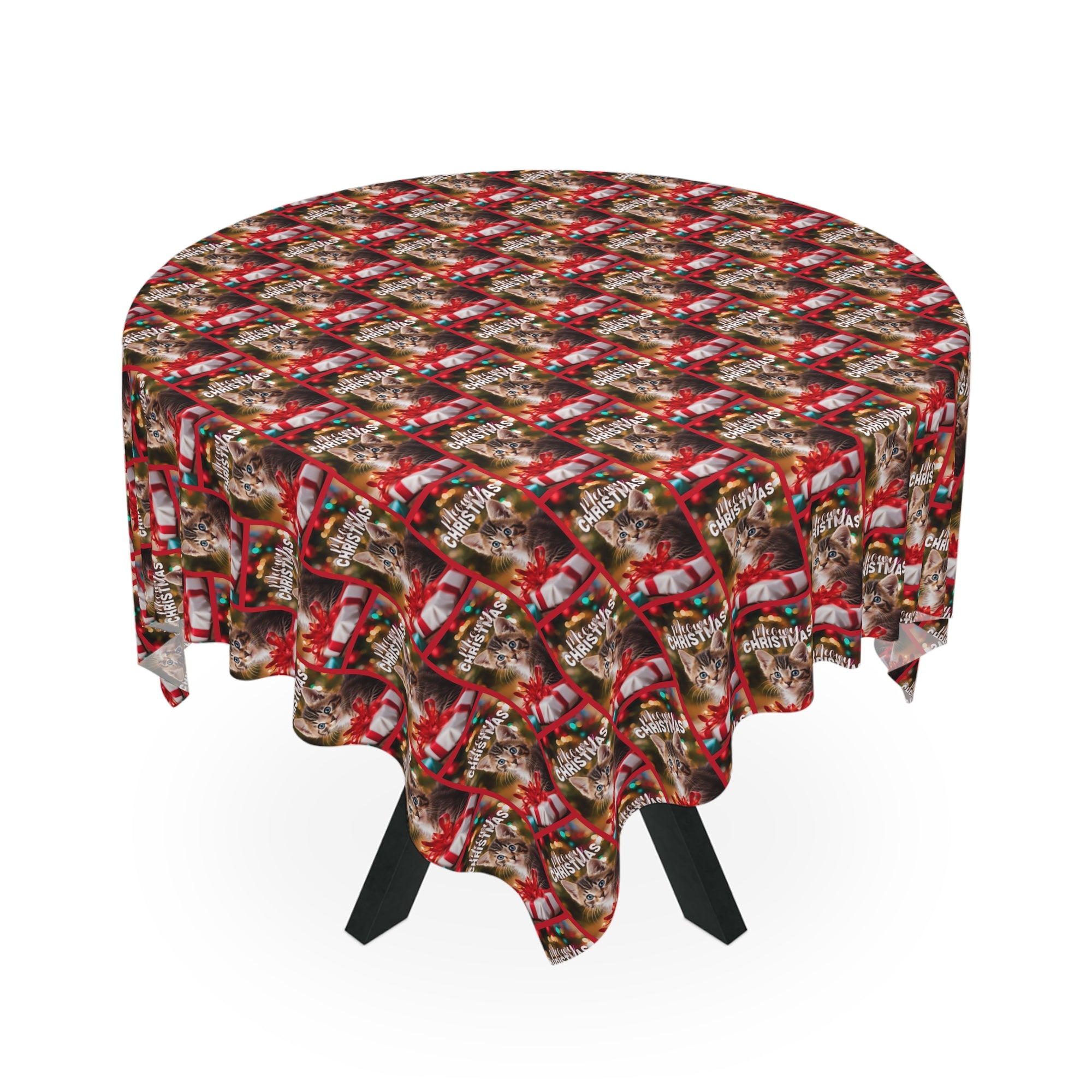 Meowy Christmas Tablecloth