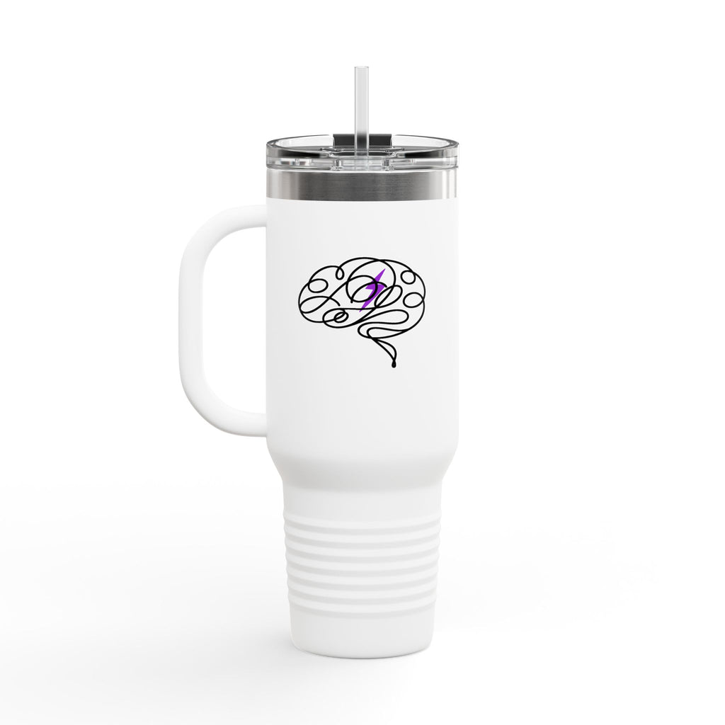 Abstract Brain Line Art 40oz Insulated Tumbler with Handle