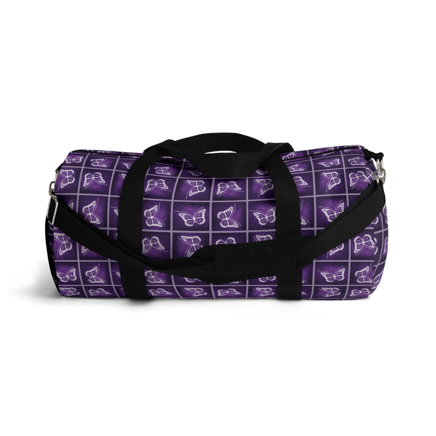 Purple Butterfly Pattern Duffel Bag