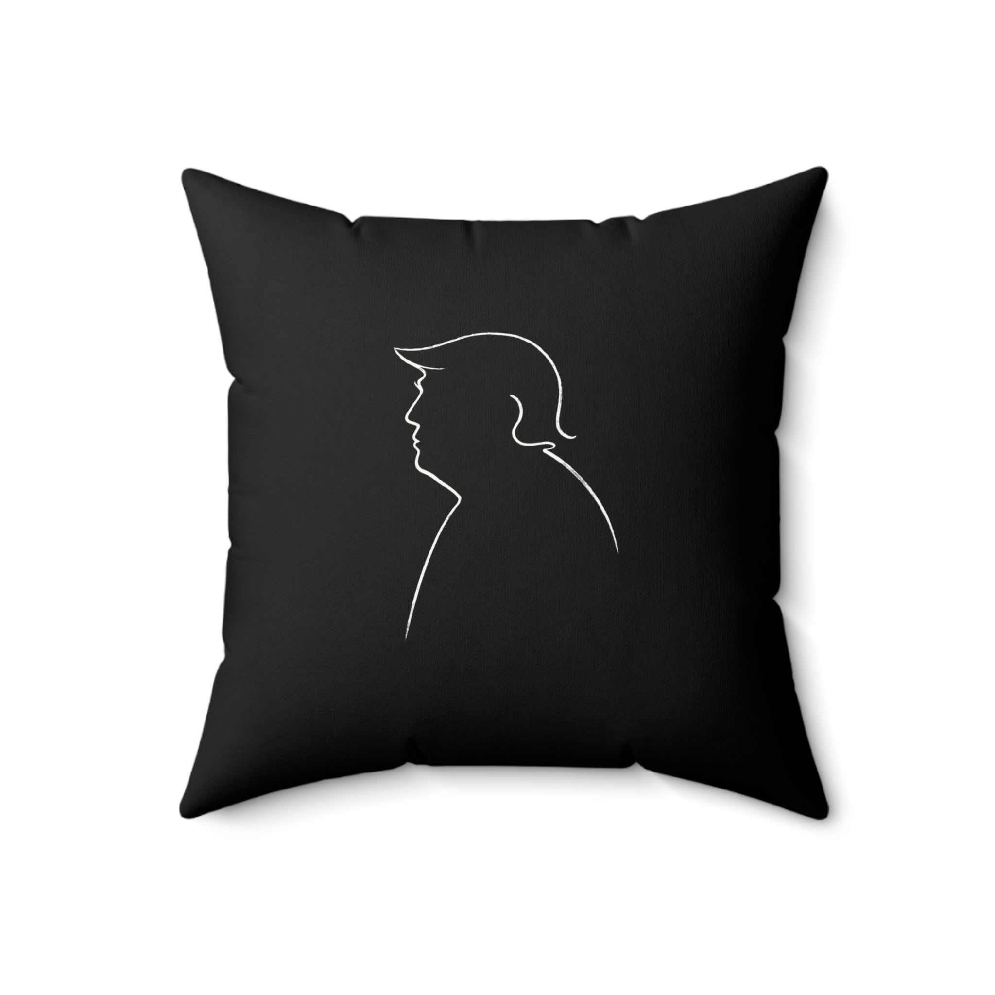 Single-Line Portrait Suede Throw Pillow | Modern Graphic Accent Cushion