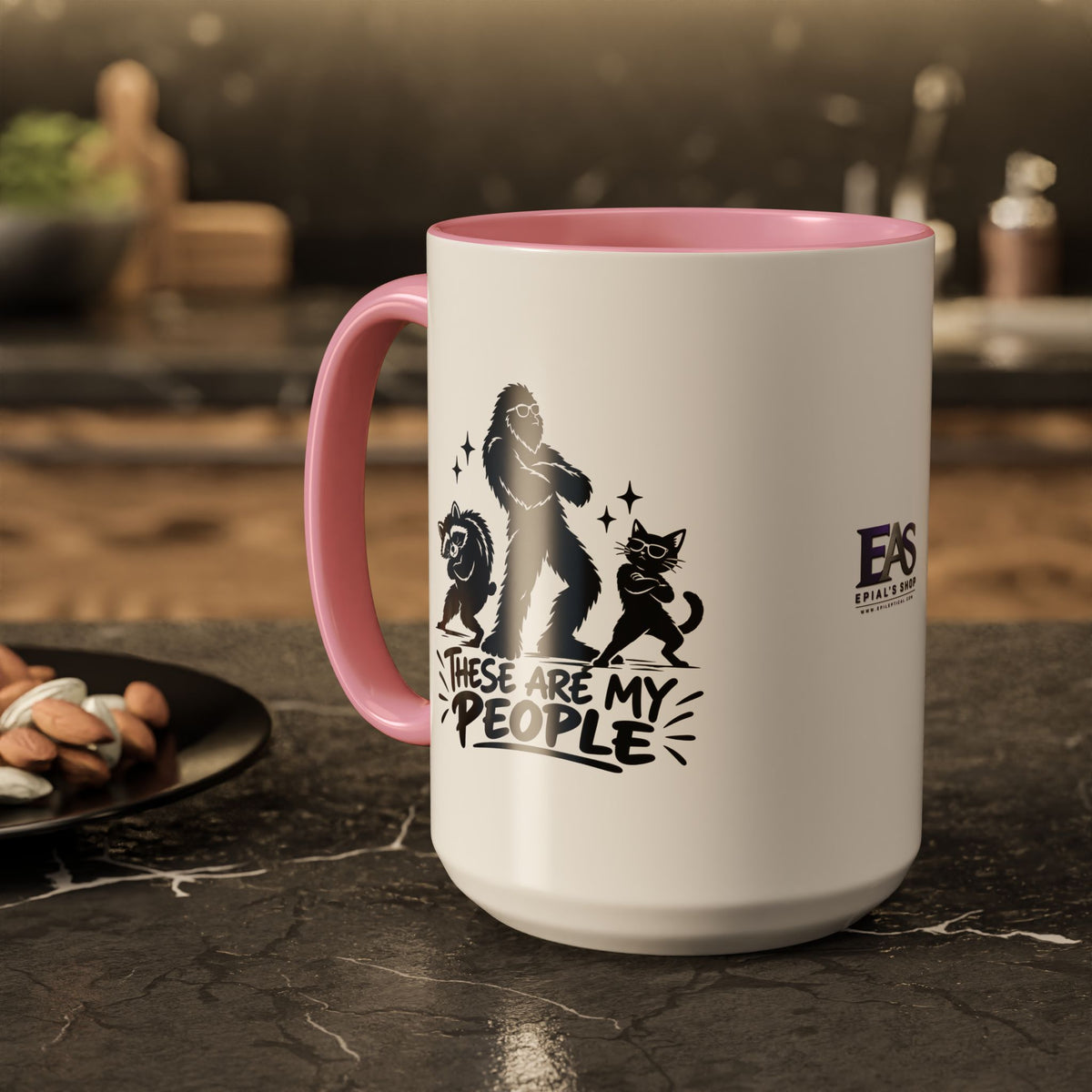 These Are My People Bigfoot, Raccoon & Cat Accent Coffee Mug | 11oz & 15oz