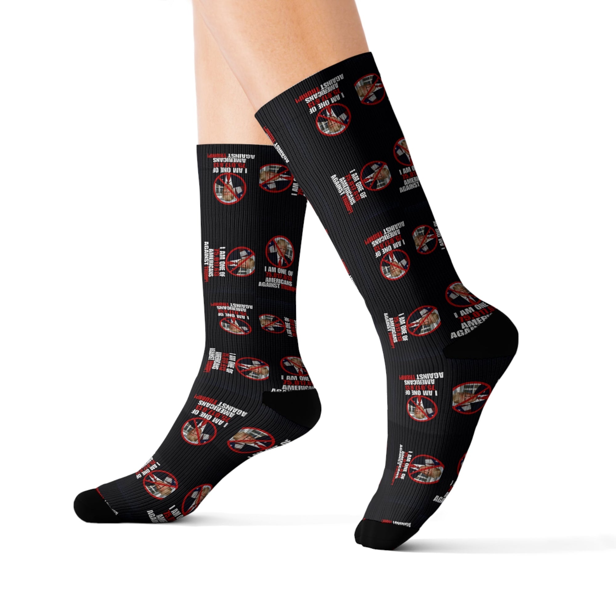 Sublimation Socks - Americans Against Trump Design Printify