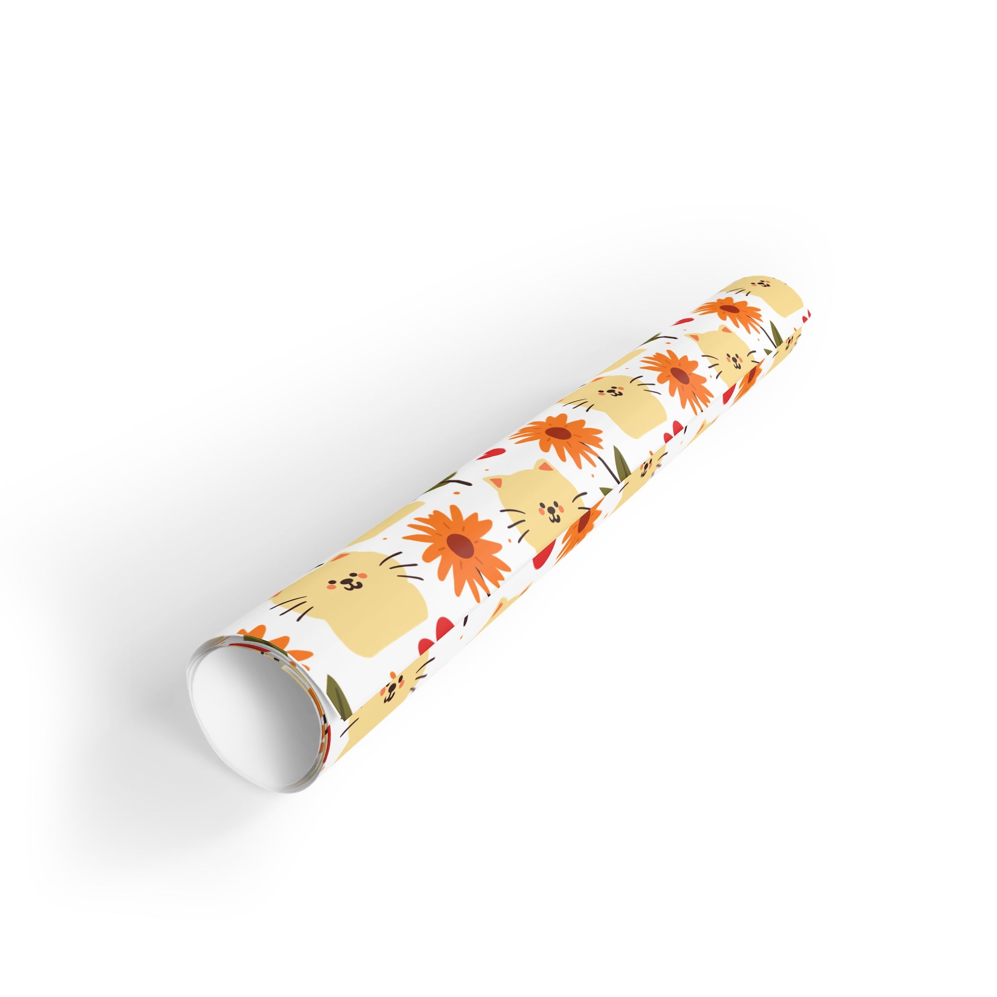 Flower Kitty Wrapping Paper – Cute Cat Gift Wrap
