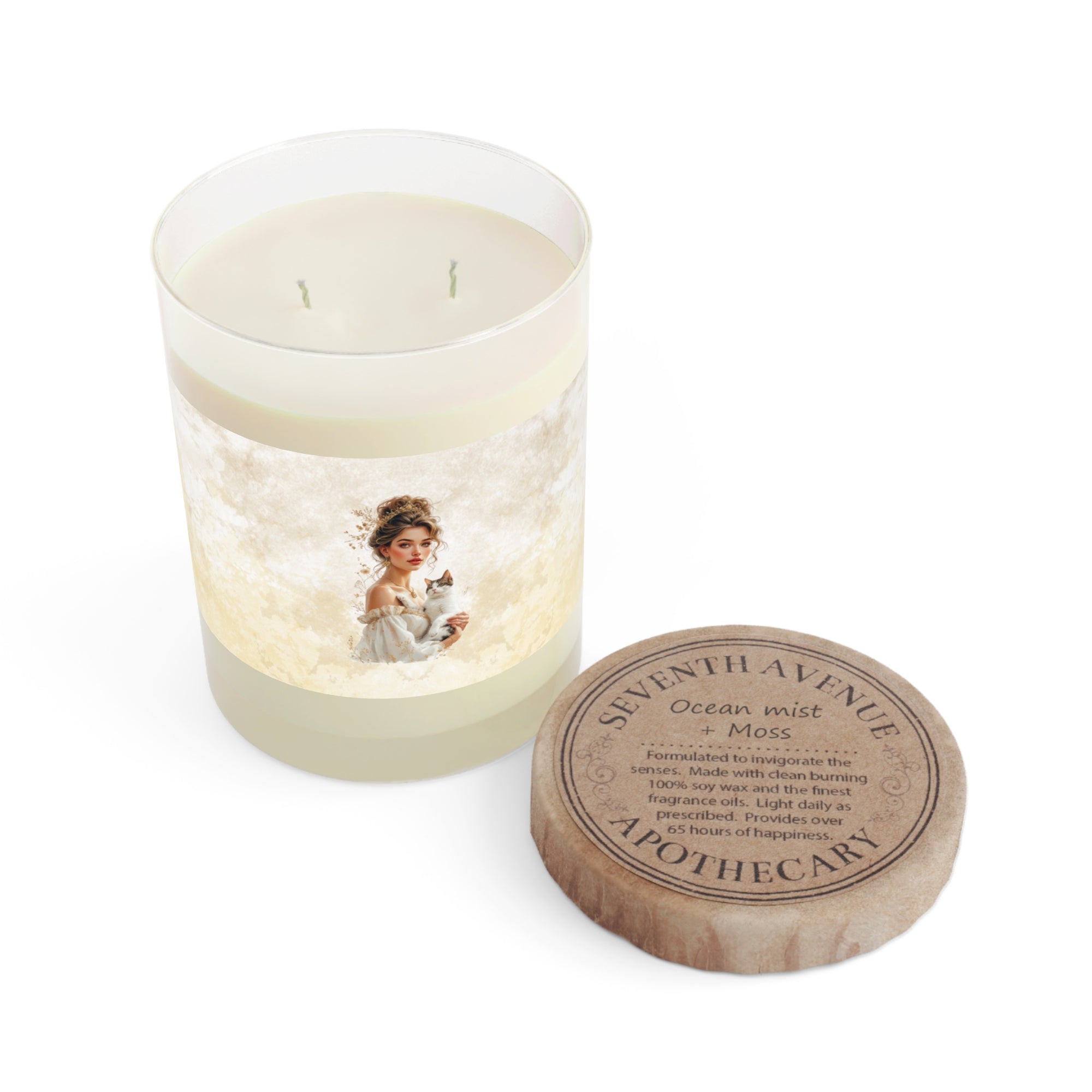 Elegant Cat Lady Scented Candle - 11oz Glass Candle