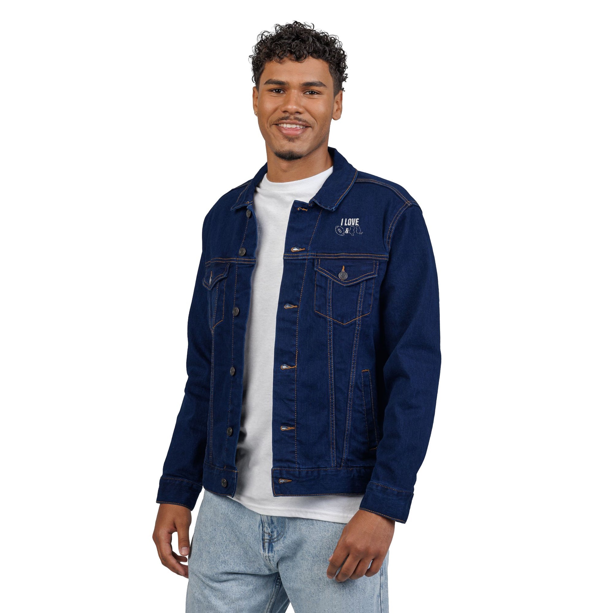 Love Football & Cats Unisex Denim Jacket